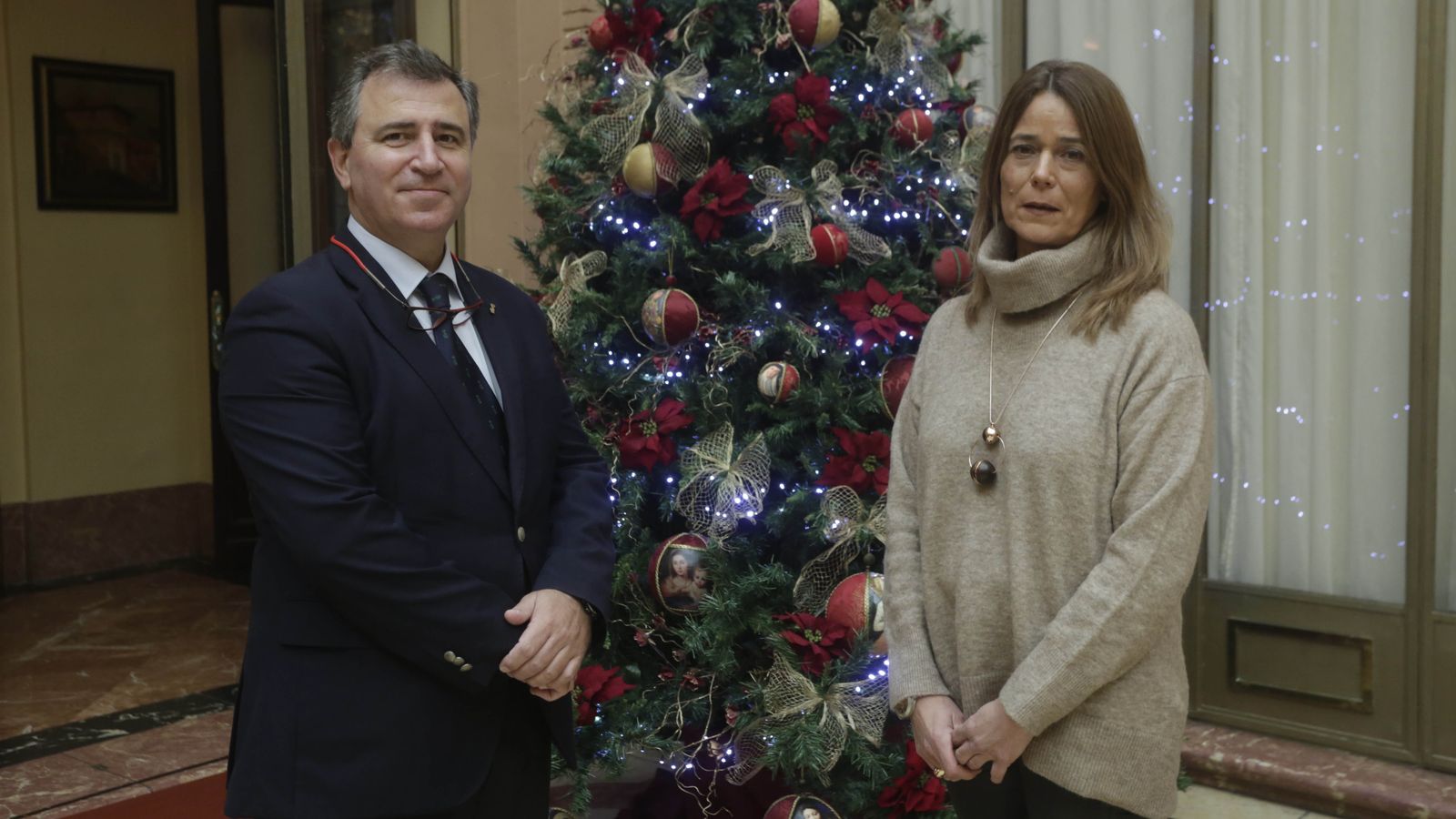 Los responsables de la acción solidaria del Círculo de Labradores.