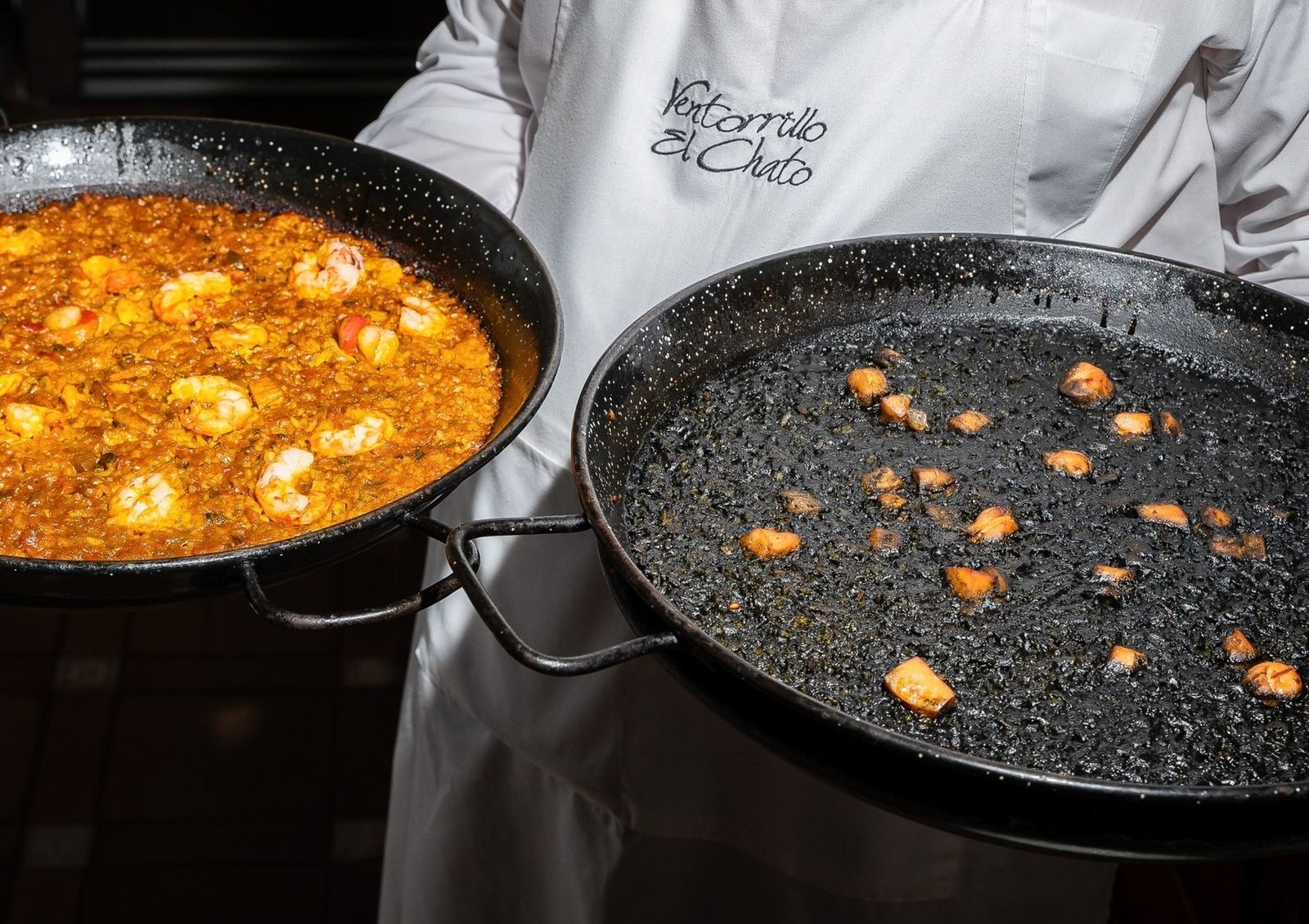 Dos tipos de arroces que están en la carta del Ventorrillo El Chato