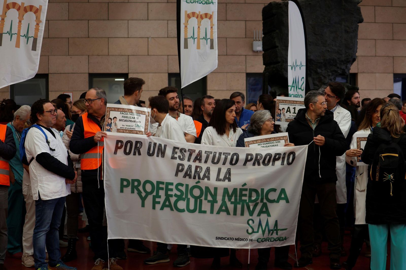 La concentración de médicos en contra de la reforma del Estatuto Marco, en imágenes