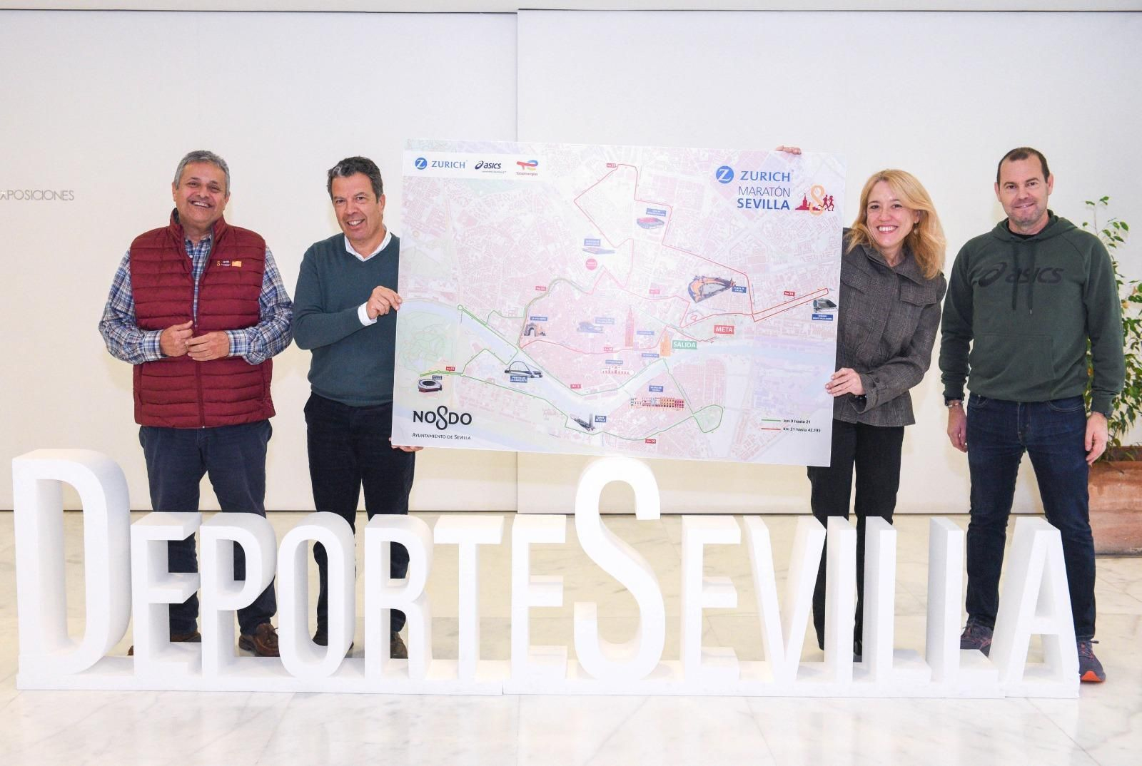 La imagen del nuevo recorrido del Zurich Maratón de Sevilla.