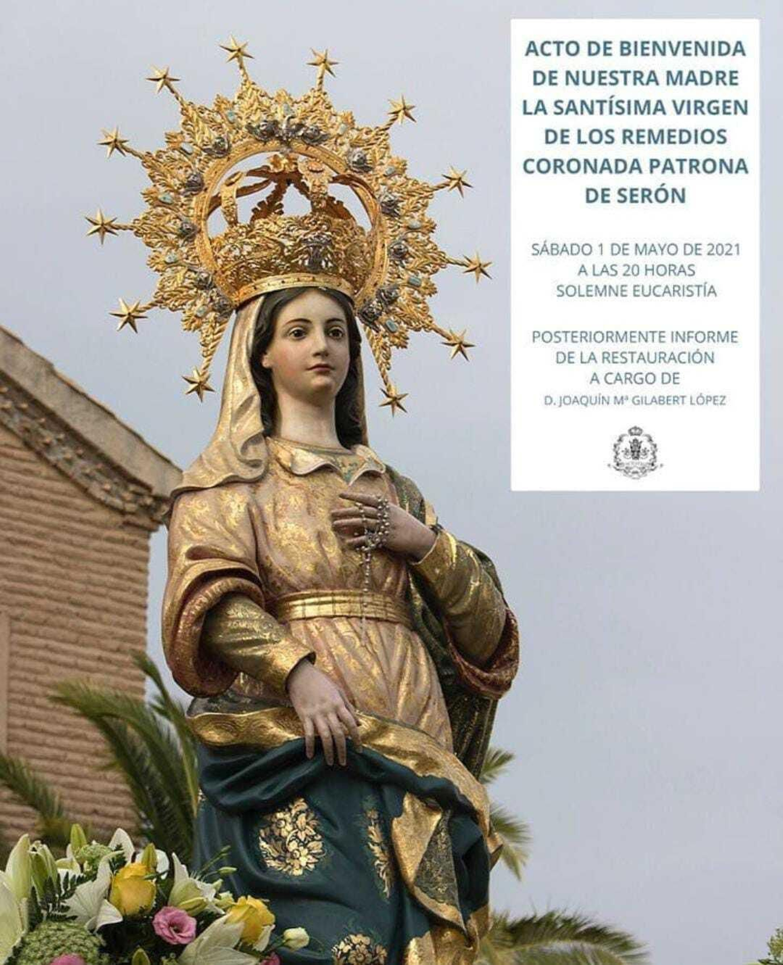 El sábado será la presentación de la talla tras su restauración.