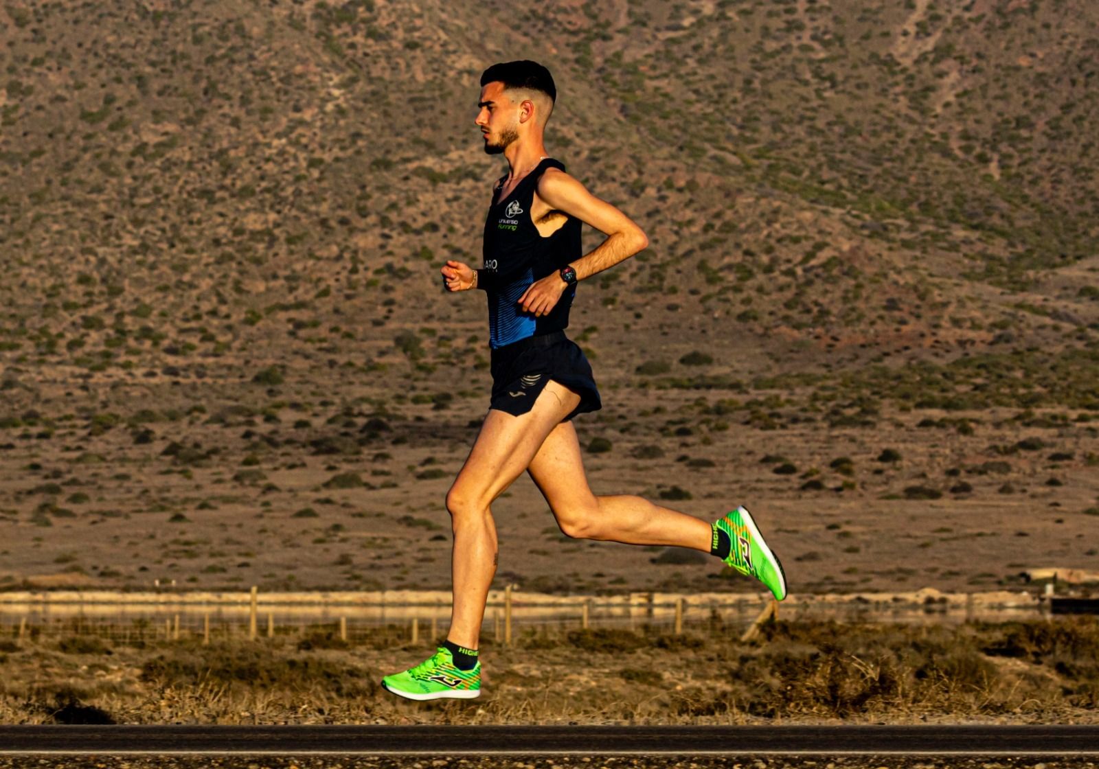 Clemente, durante un entrenamiento en Cabo de Gata