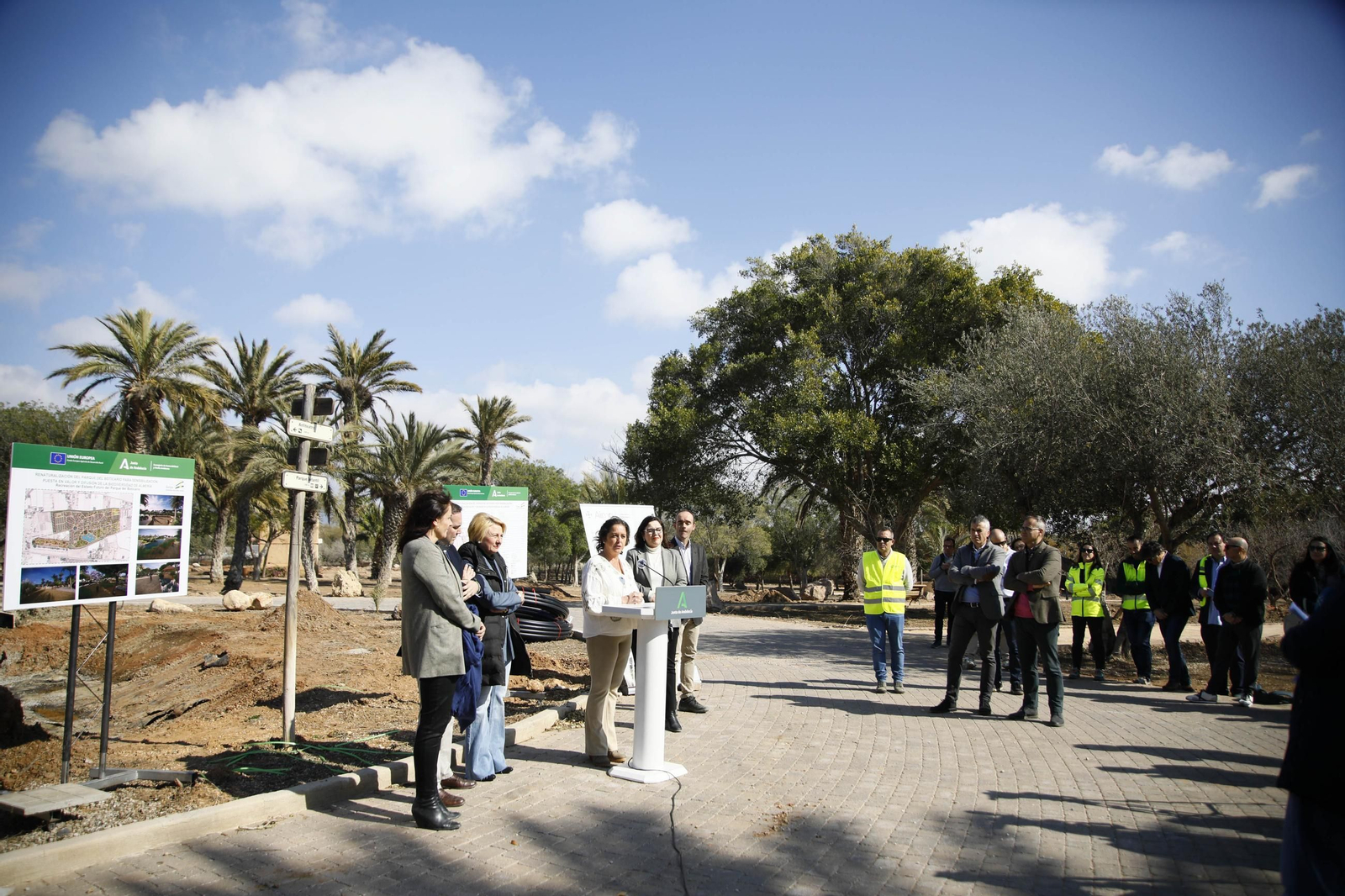 Imágenes de las obras en el parque del Boticario de Almería