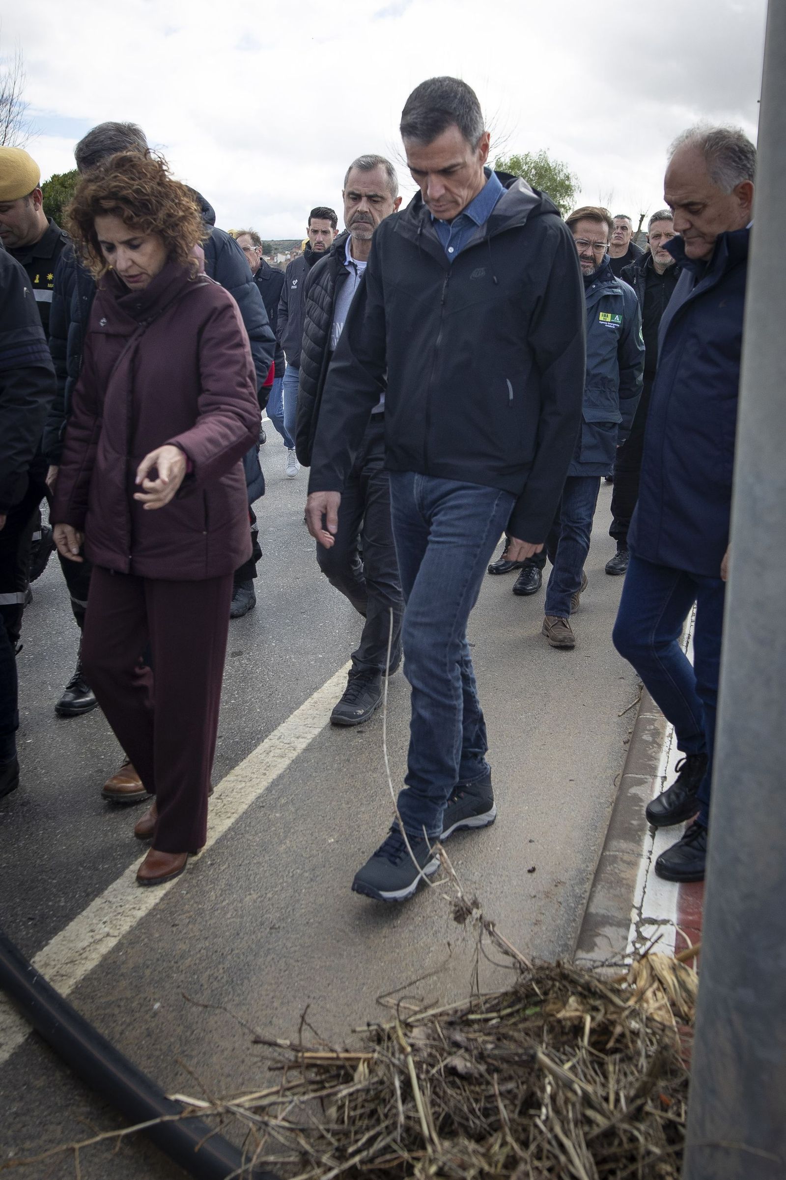 Fotos: Pedro Sánchez visita Huétor Tájar para comprobar los daños de la borrasca Leonardo