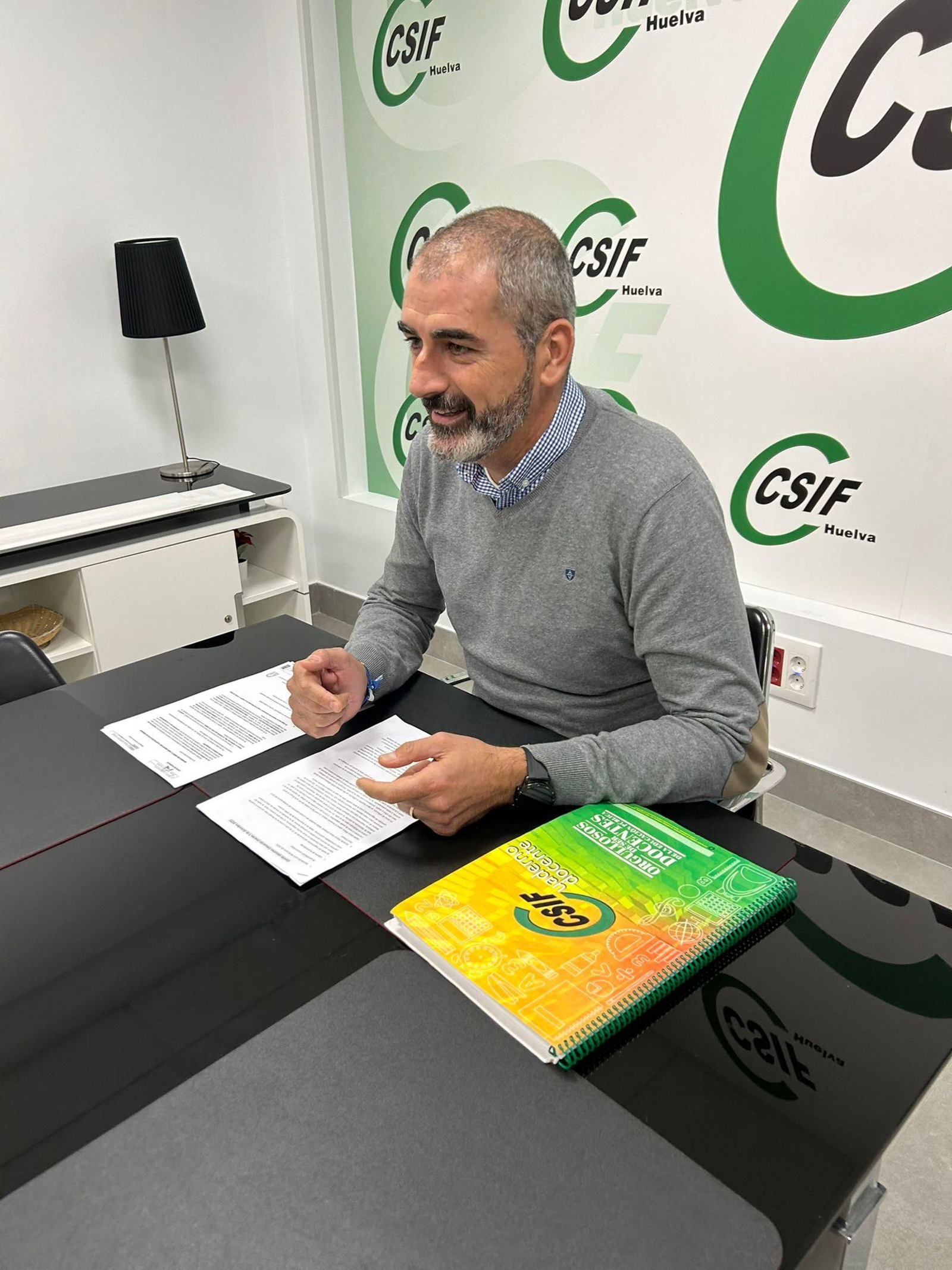 Manuel Cabaco, responsable del Sector de Educación de CSIF Huelva.