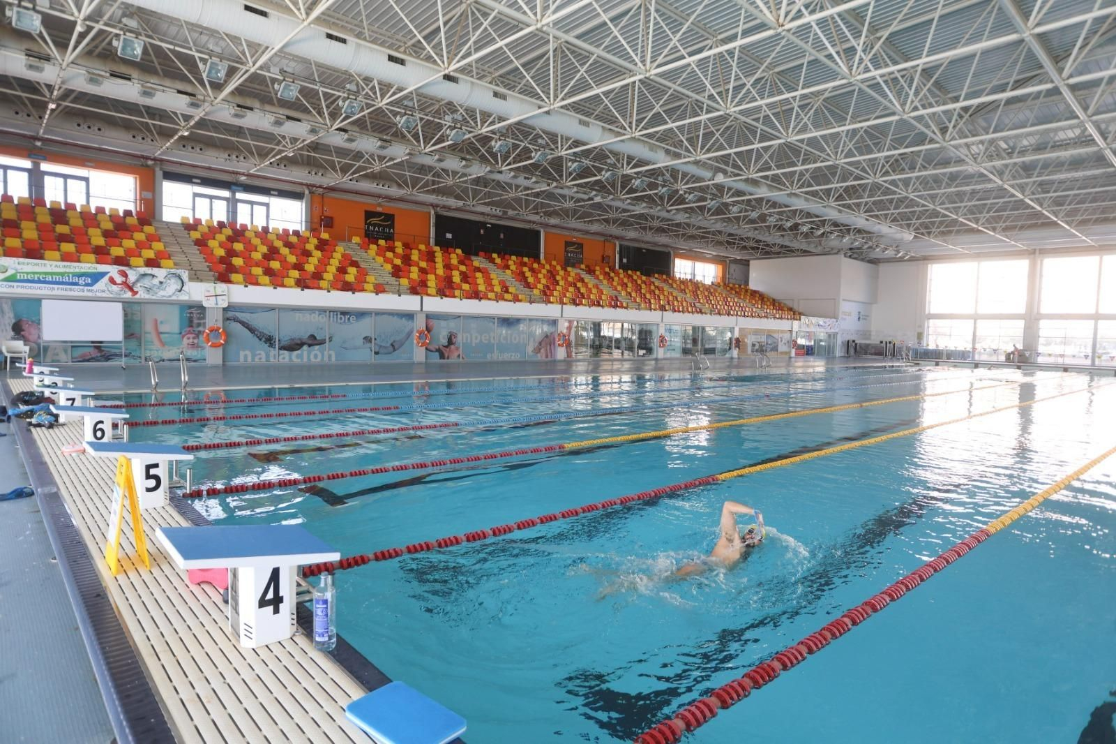 La reapertura de la piscina de 50 metros de Inacua, en imágenes