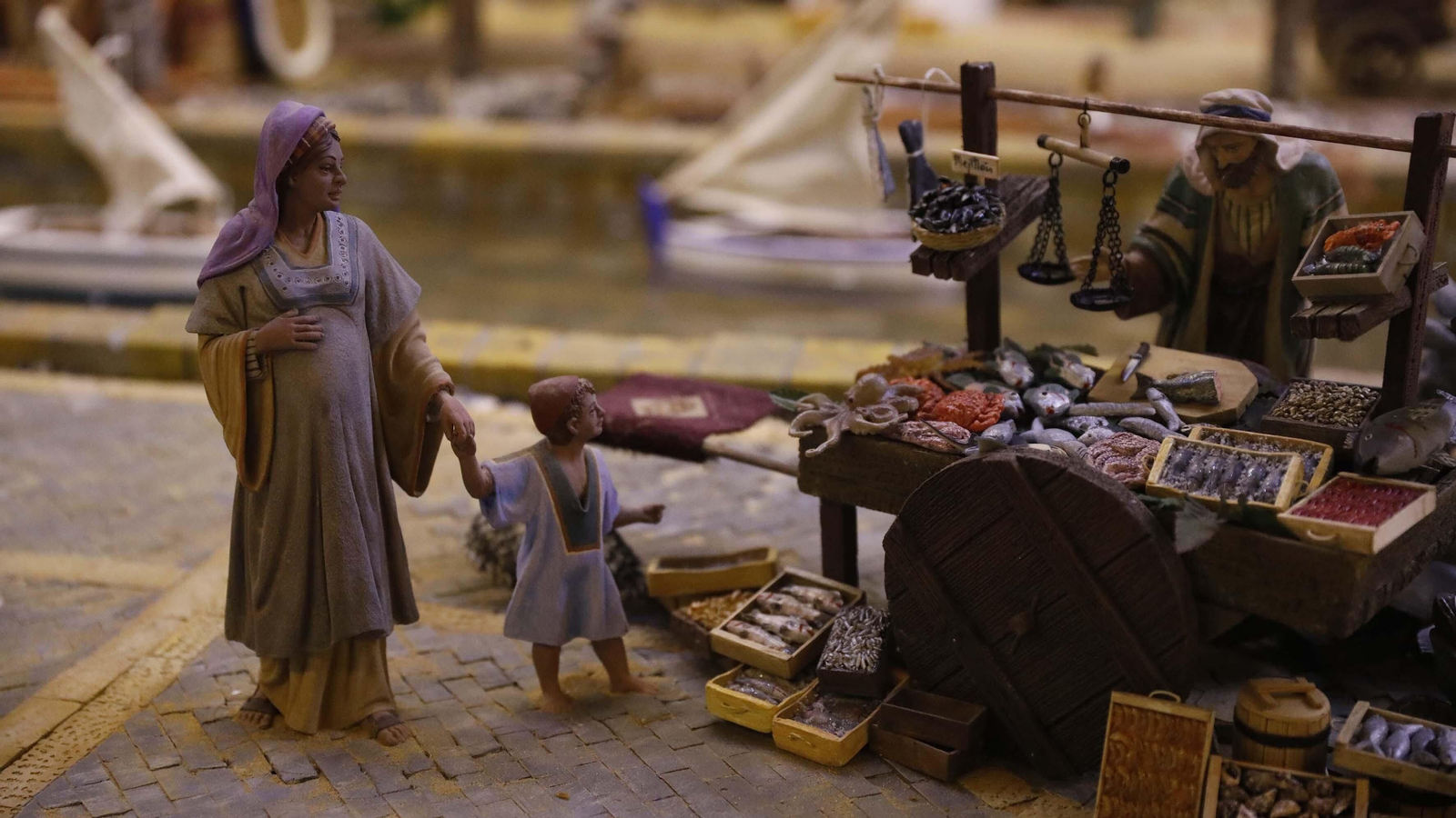 El belén de la pasada Navidad que reproducía la vieja desembocadura del río de la Miel. El belén de la pasada Navidad que reproducía la vieja desembocadura del río de la Miel.