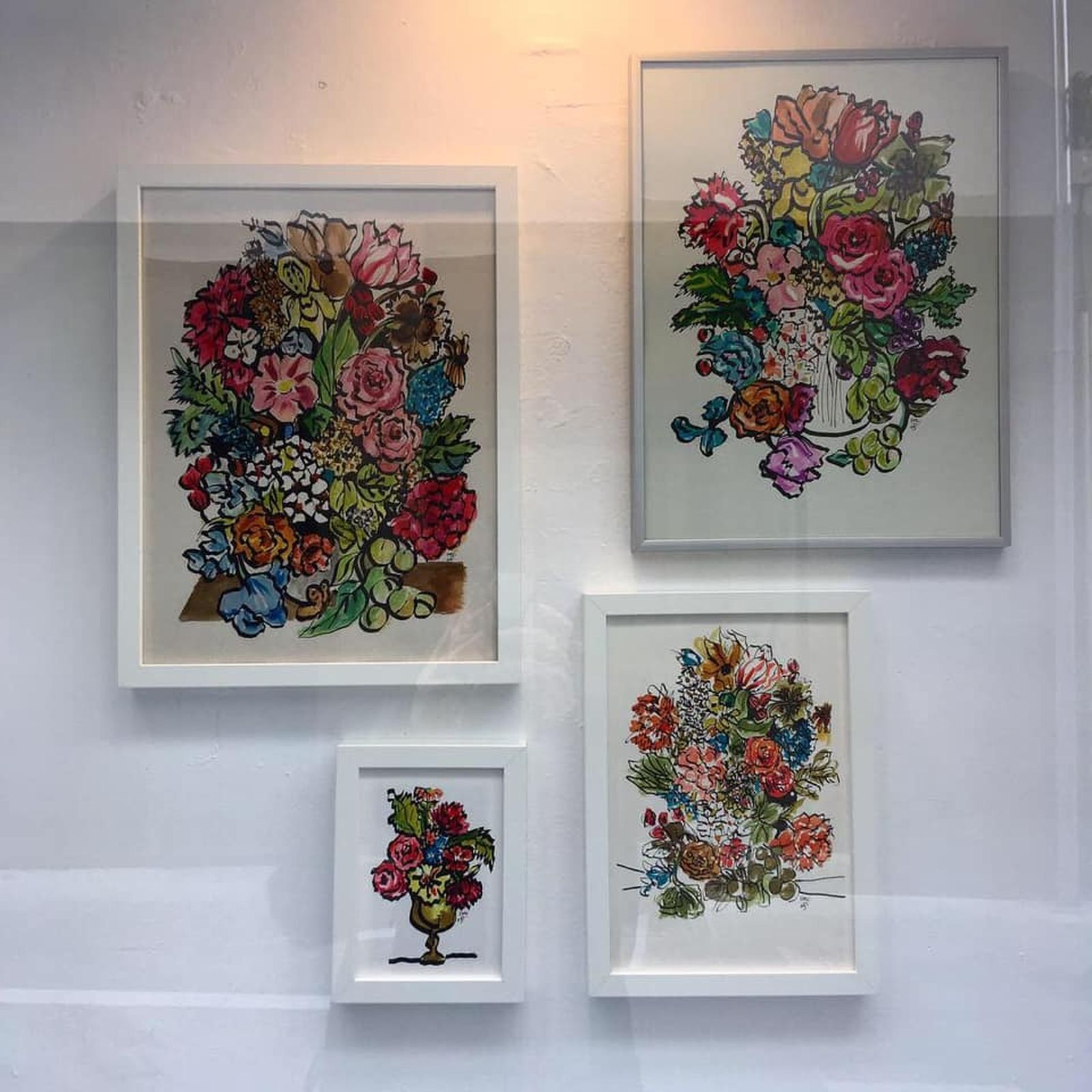 Más obras expuestas en el Café Botánico.