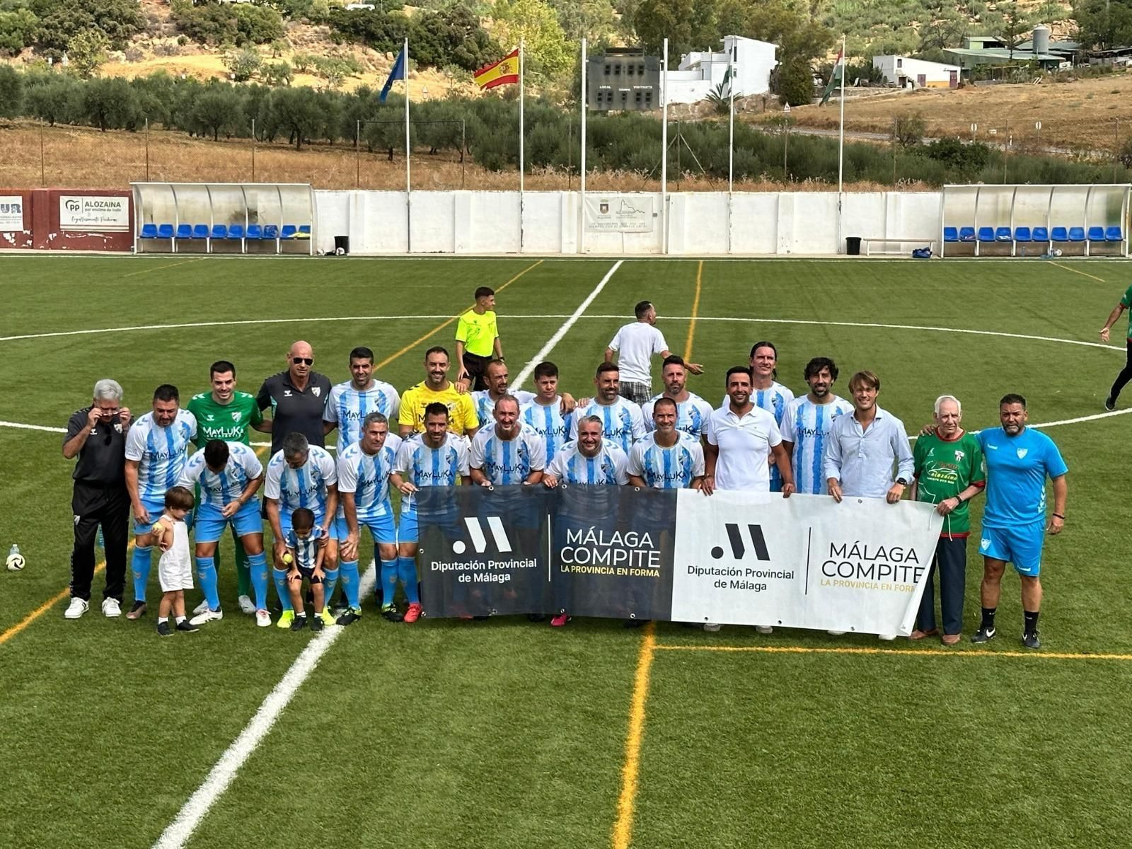Una imagen de los veteranos del Málaga CF