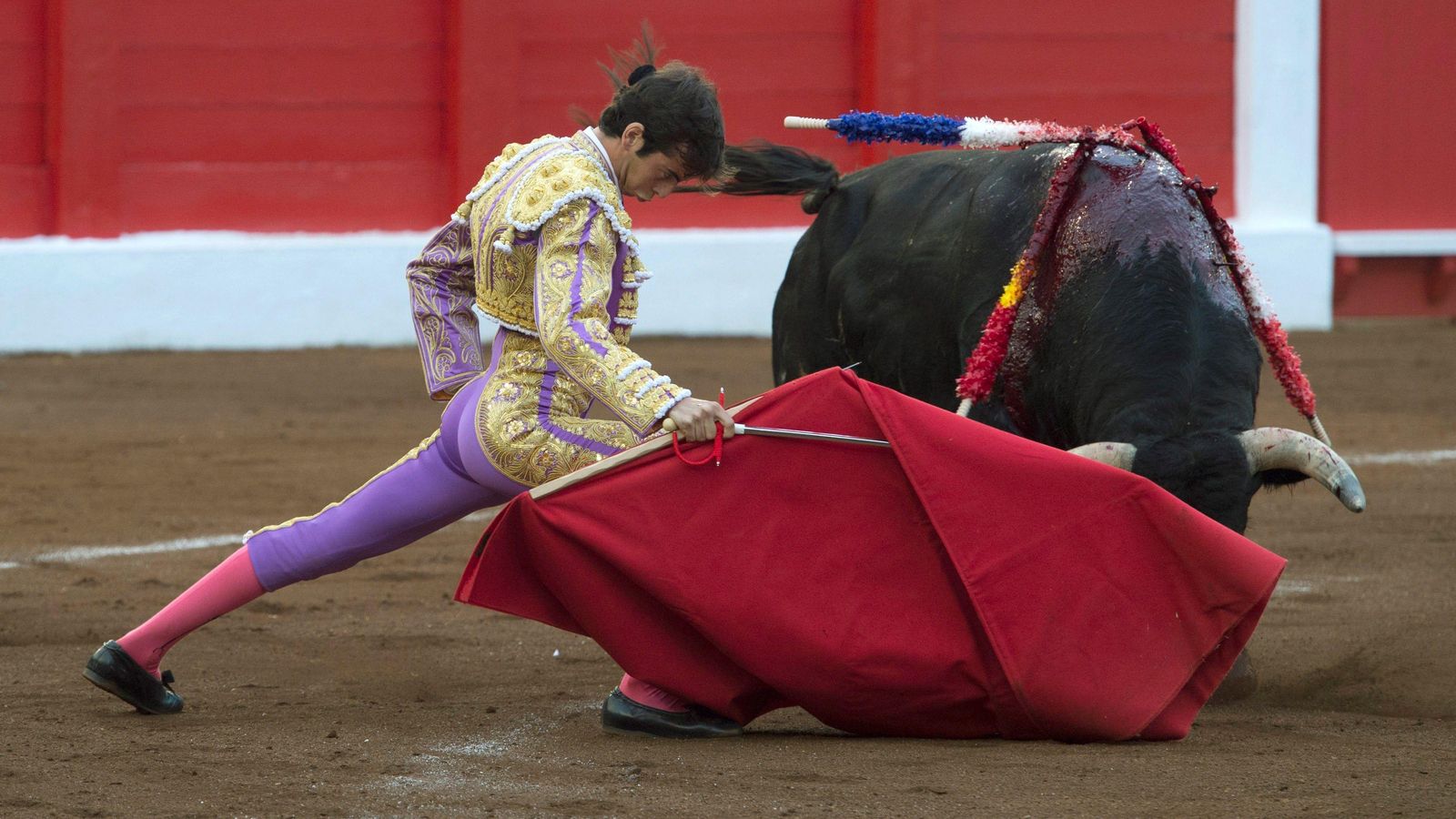 Alejandro Marcos durante una corrida de la Feria de Santiago en Santander.