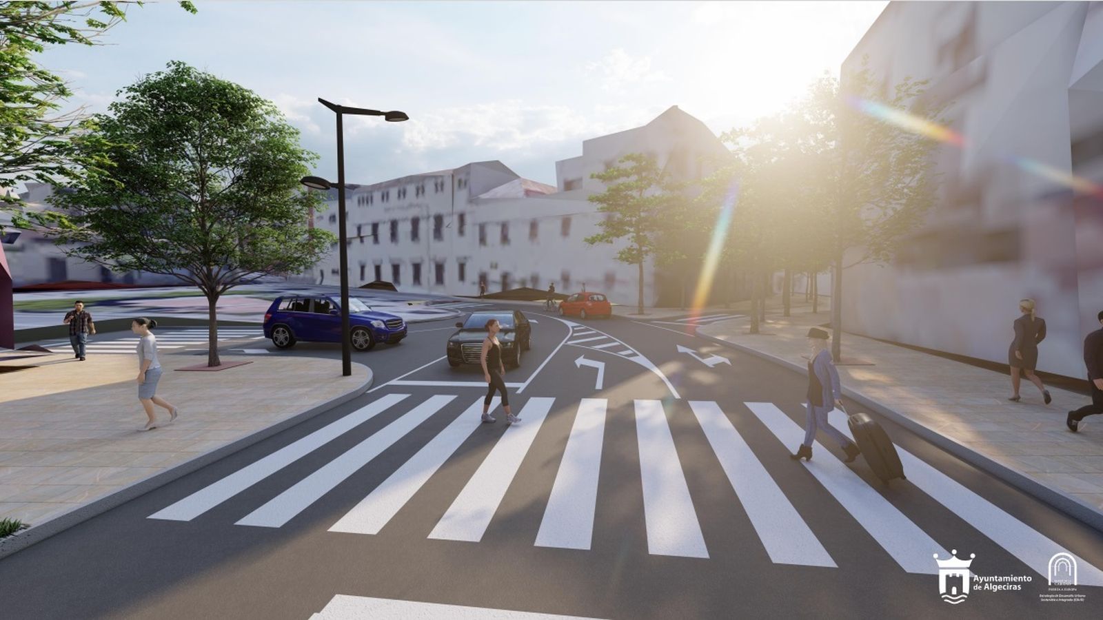 Infografía de la plaza Joaquín Ibáñez y su entorno, una de las zonas que serán reformadas