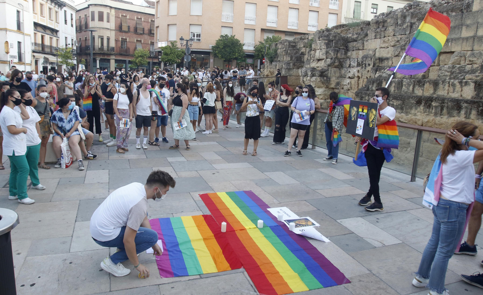 Concentración del pasado julio para pedir justicia por el asesinato del joven Samuel en La Coruña.