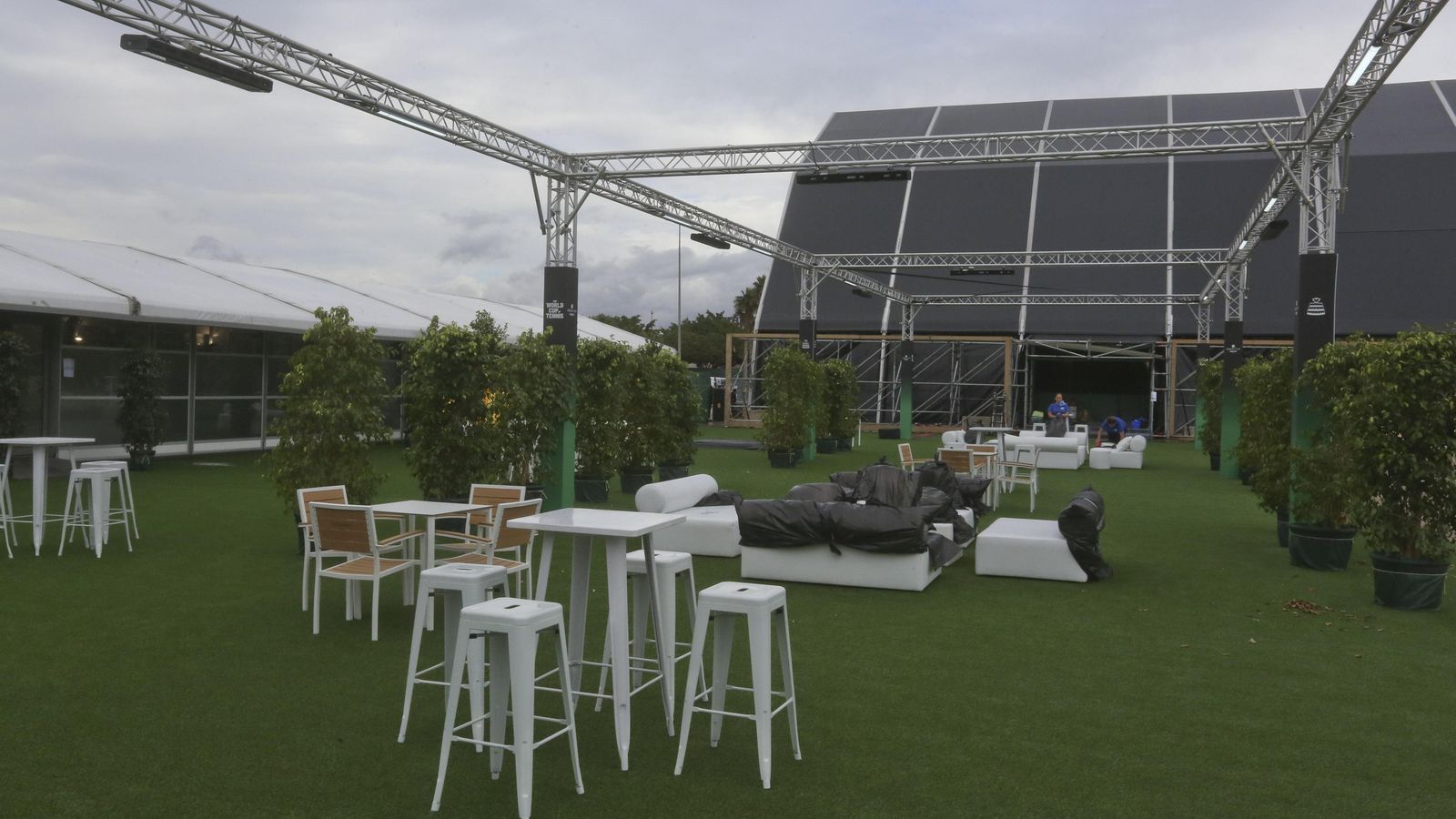 Una de las zonas reservadas para jugadores y familia.