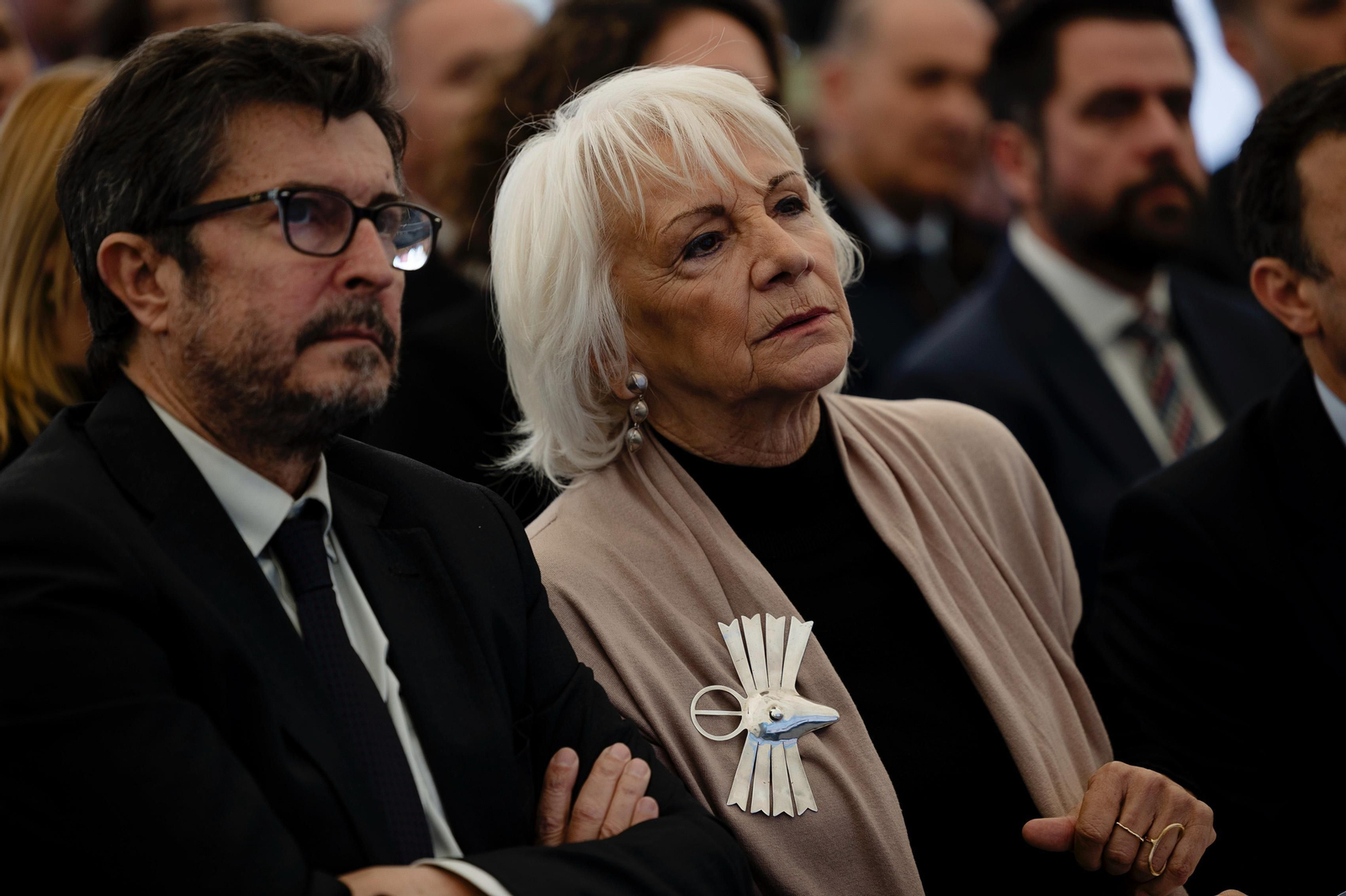 Imágenes del acto de la puesta de la primera piedra de la segunda fase de la ampliación de la nueva terminal de contenedores del puerto de Cádiz