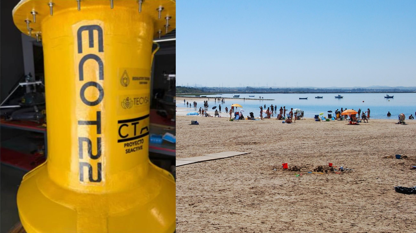 Boya inteligente que se instalará en la Playa de La Cachucha