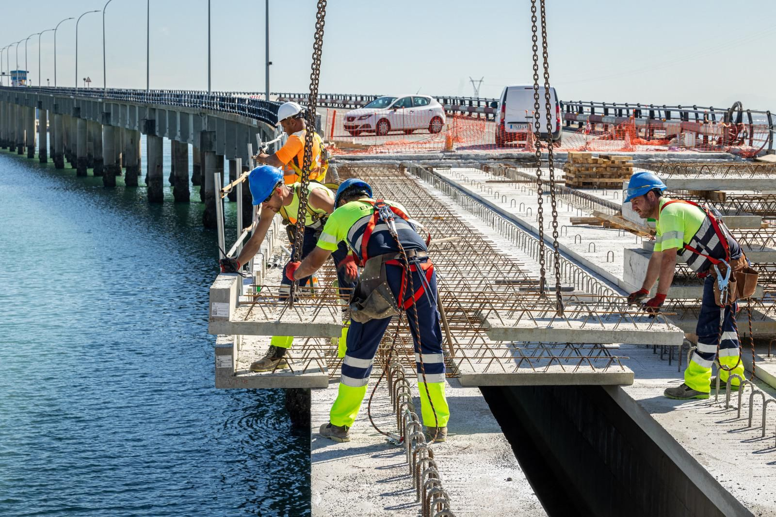 Las obras del puente Carranza en Cádiz, en imágenes