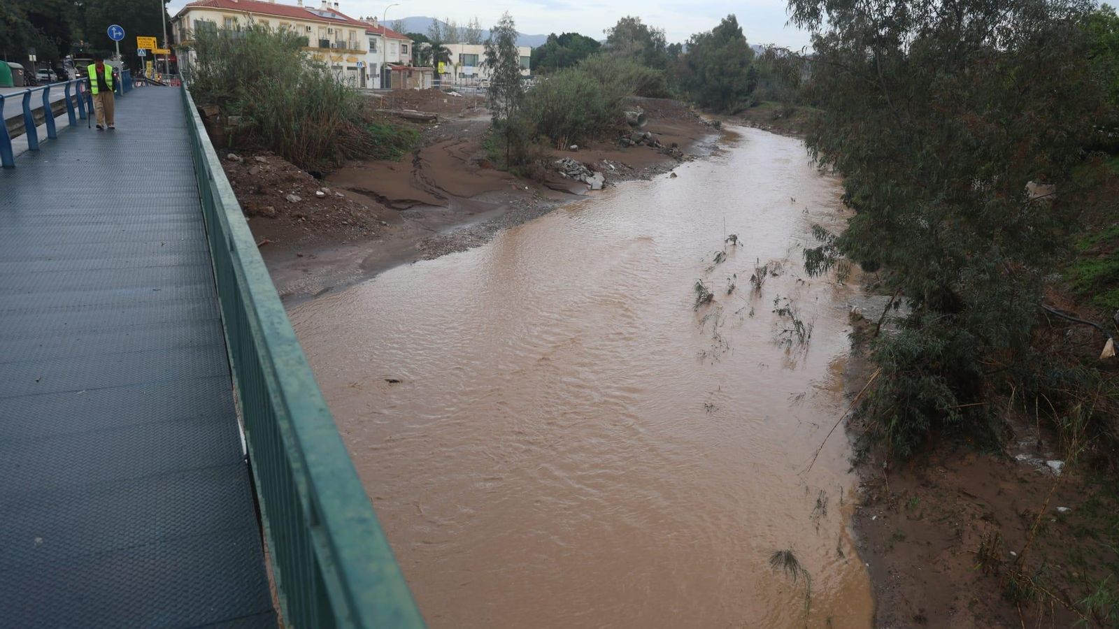 El río Campanillas, este jueves.