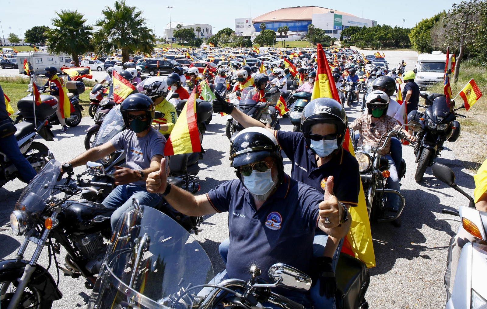 Las fotos de la caravana de protesta de Vox en Málaga