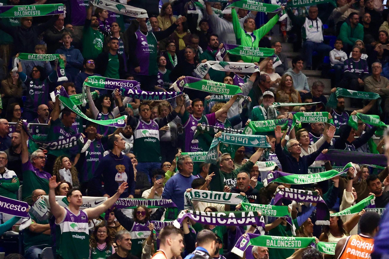 Búscate en las gradas del Carpena durante el Unicaja-Valencia Basket