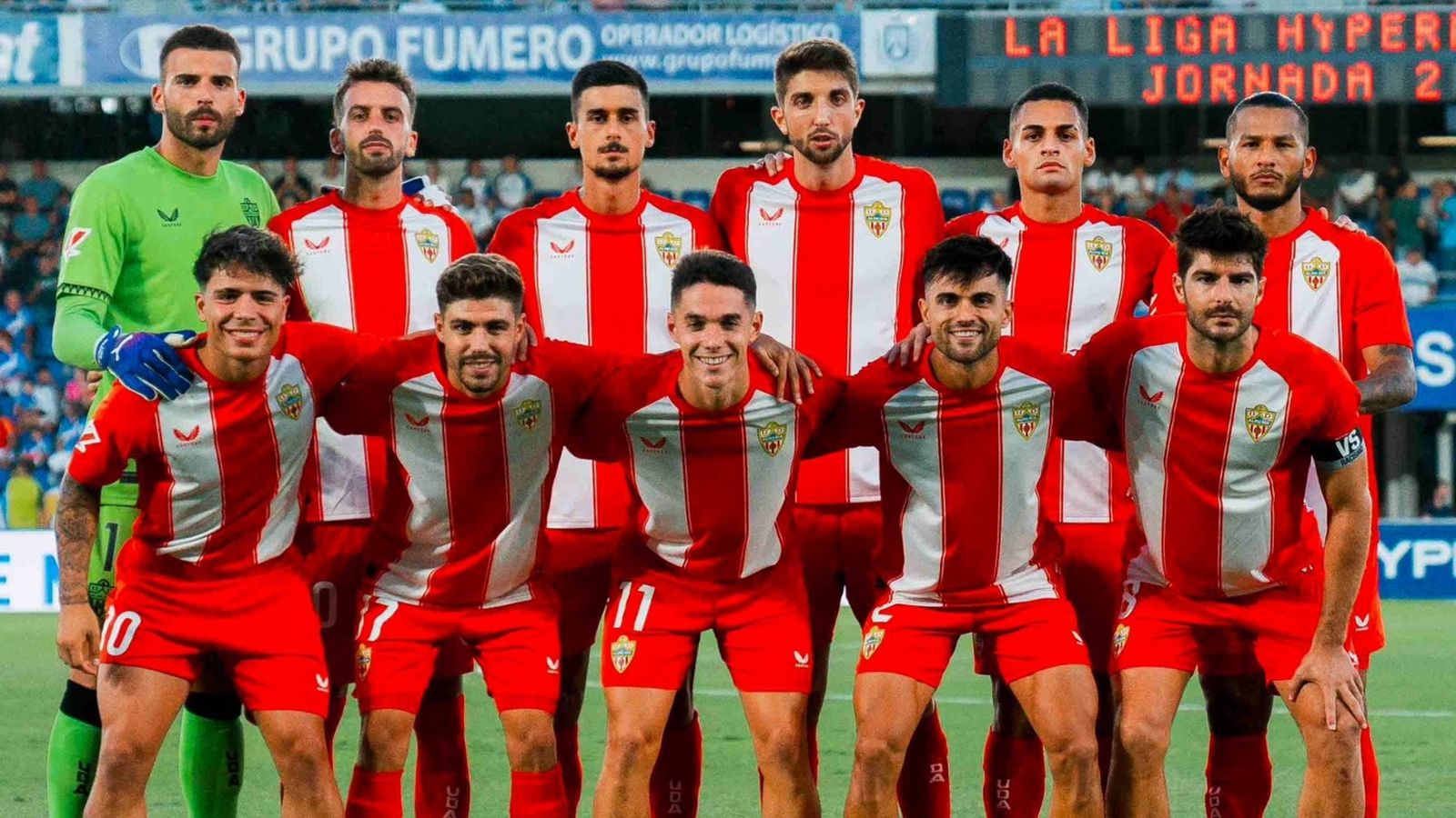 El equipo titular que consiguió la primera victoria de la temporada en Tenerife.