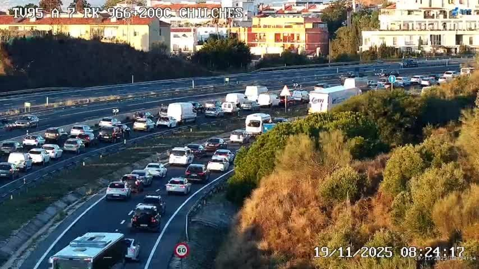 Retenciones a la altura de Chilches.