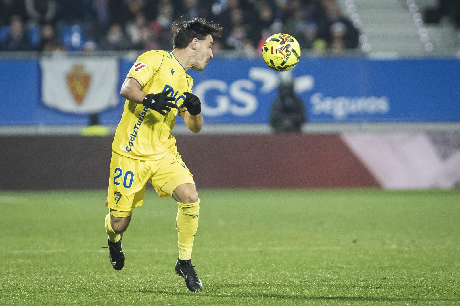 Iza Carcelén en el partido contra el Zaragoza.