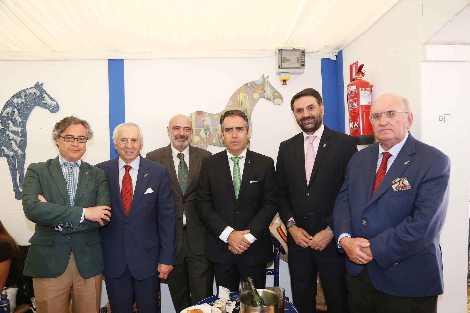 Juan Carlos Camas, Luis Torres, José Juan Morales, Ramón Moreno, Rafael Navas y el consejero de Turismo y Deporte, Francisco Javier Fernández Hernández.
