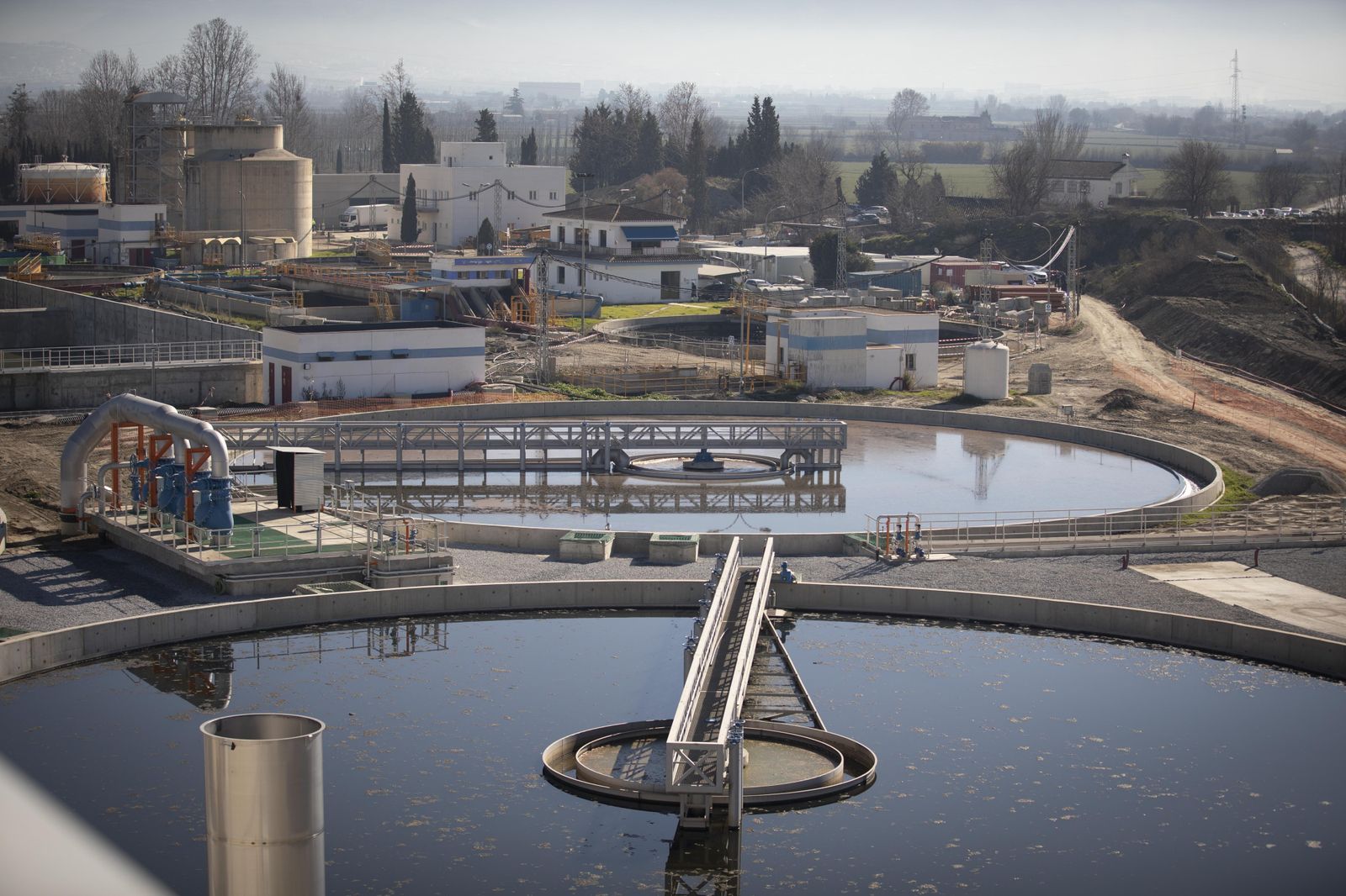 Estación depuradora de aguas residuales (EDAR ) Los Vados, en Granada.