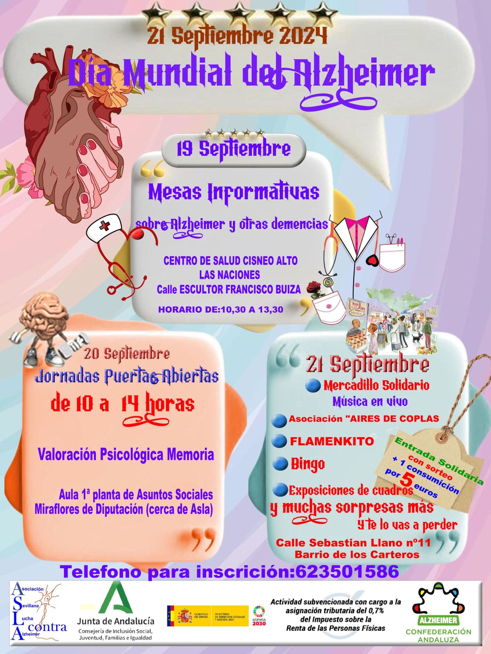 Sevilla celebra el Día Mundial del Alzheimer con un mercadillo y música en directo