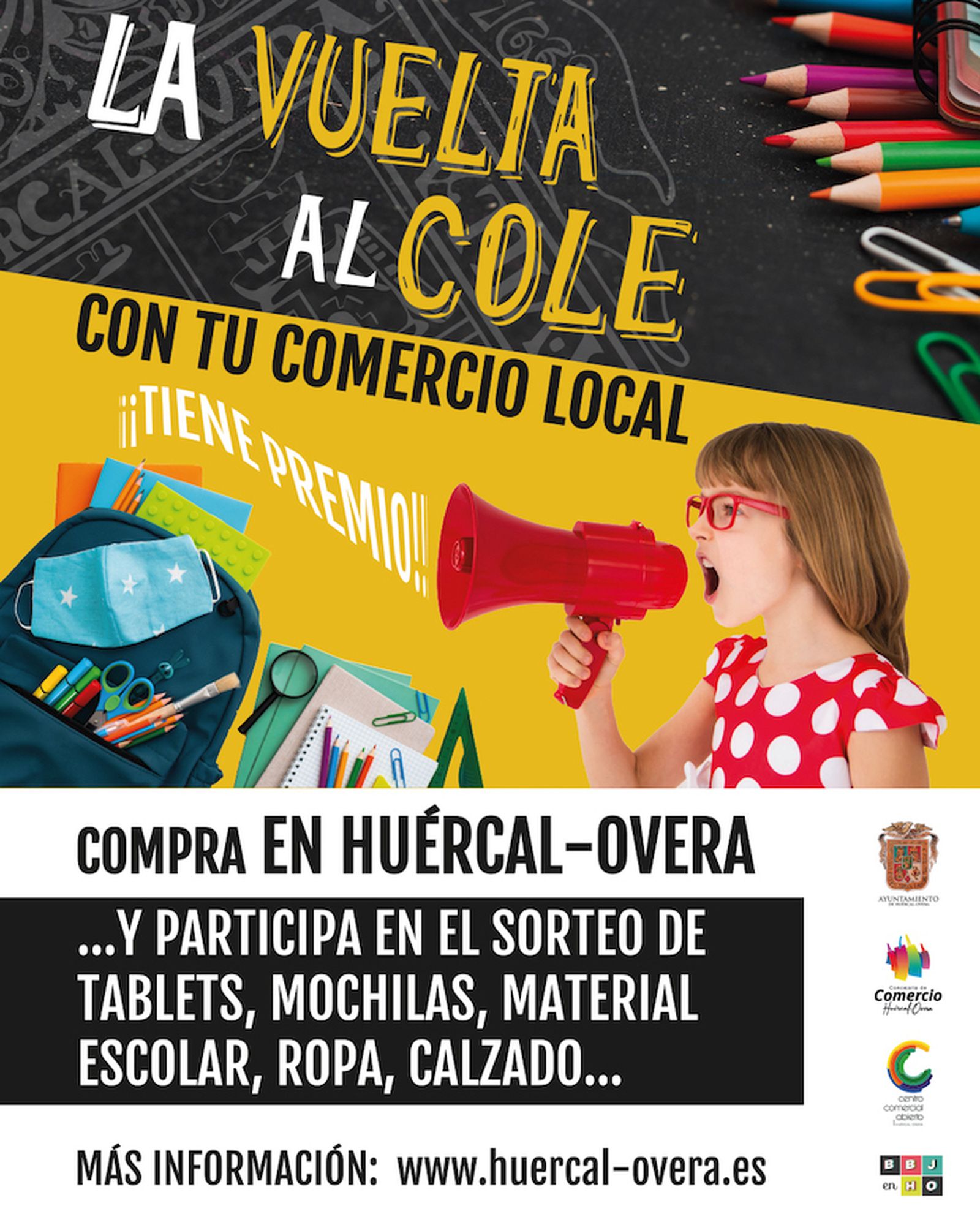 Huércal Overa respalda con 1.200 euros en premios a su ‘campaña de vuelta al cole