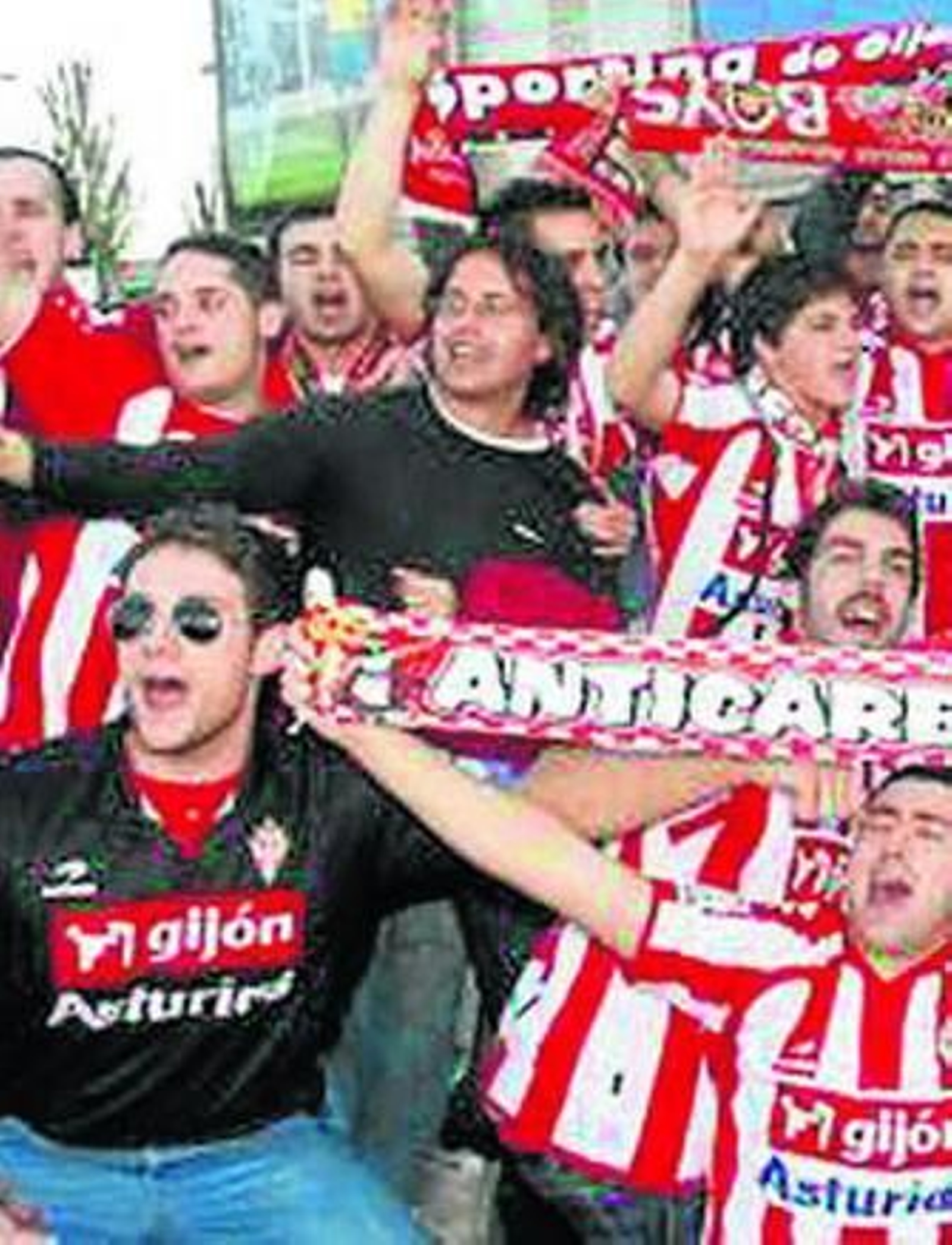 Aficionados del Sporting.