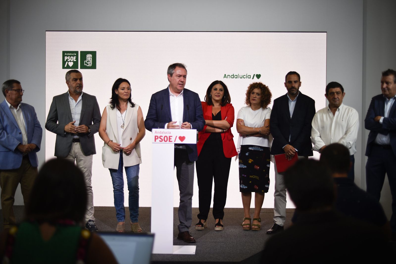 Juan Espadas, junto a los secretarios provinciales del PSOE