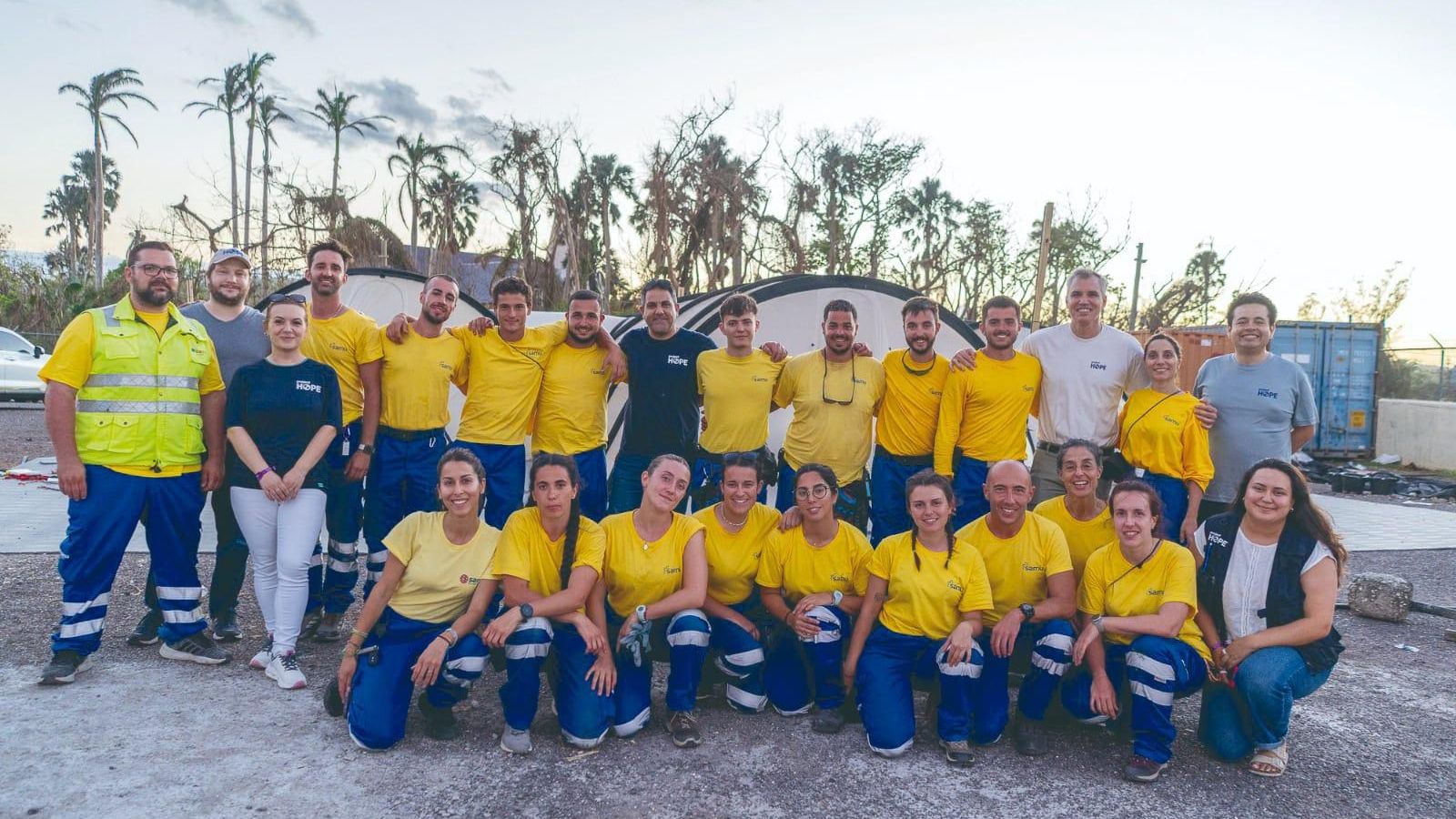 El contigente del SAMU que le releva al que está sobre el terreno en Jamaica.