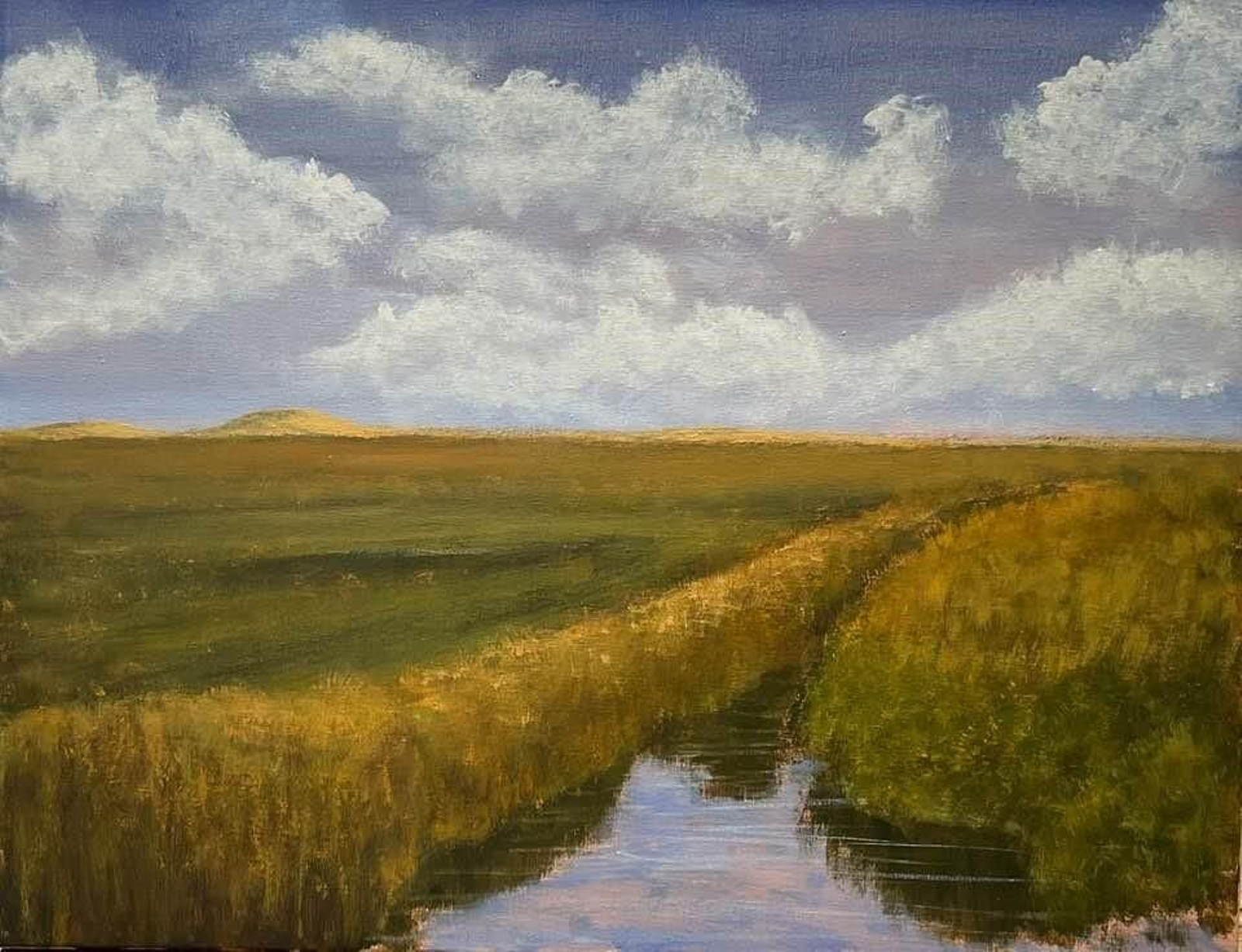 'Caño y dunas', obra de Juan Villa. Acrílico sobre tela.
