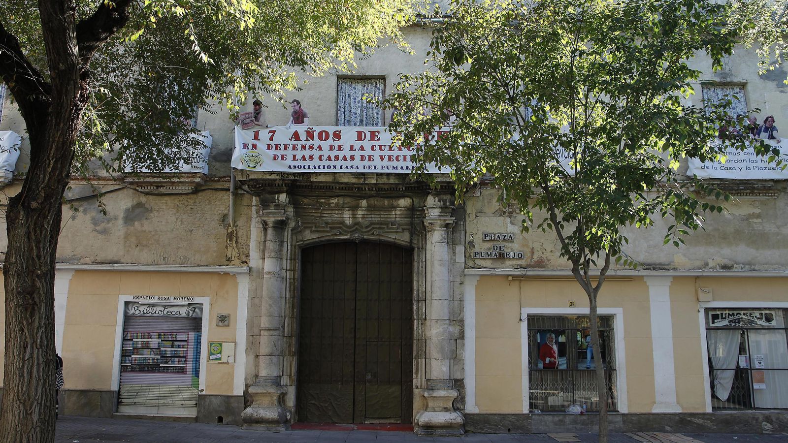 La fachada del Palacio del Pumarejo.