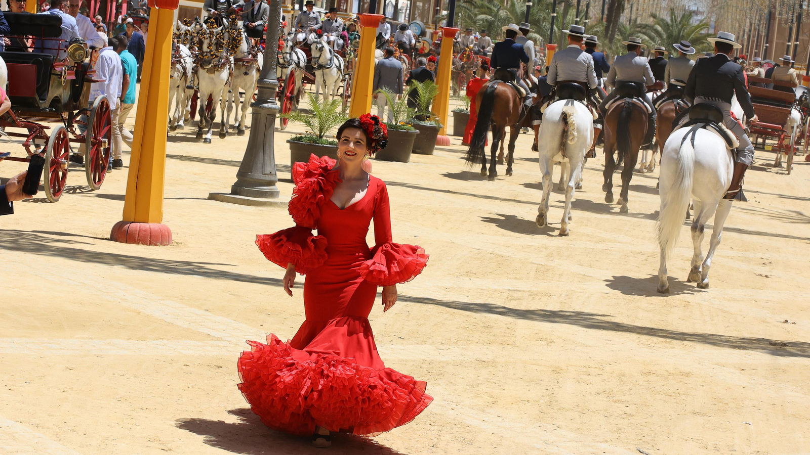 Imágenes del ambiente el miércoles en la Feria de Jerez 2024