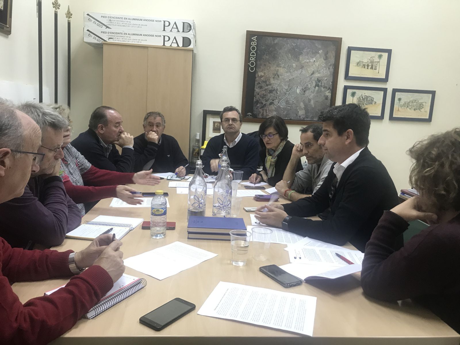 Un momento de la reunión de dirigentes de IU con la Federación Al-Zahara