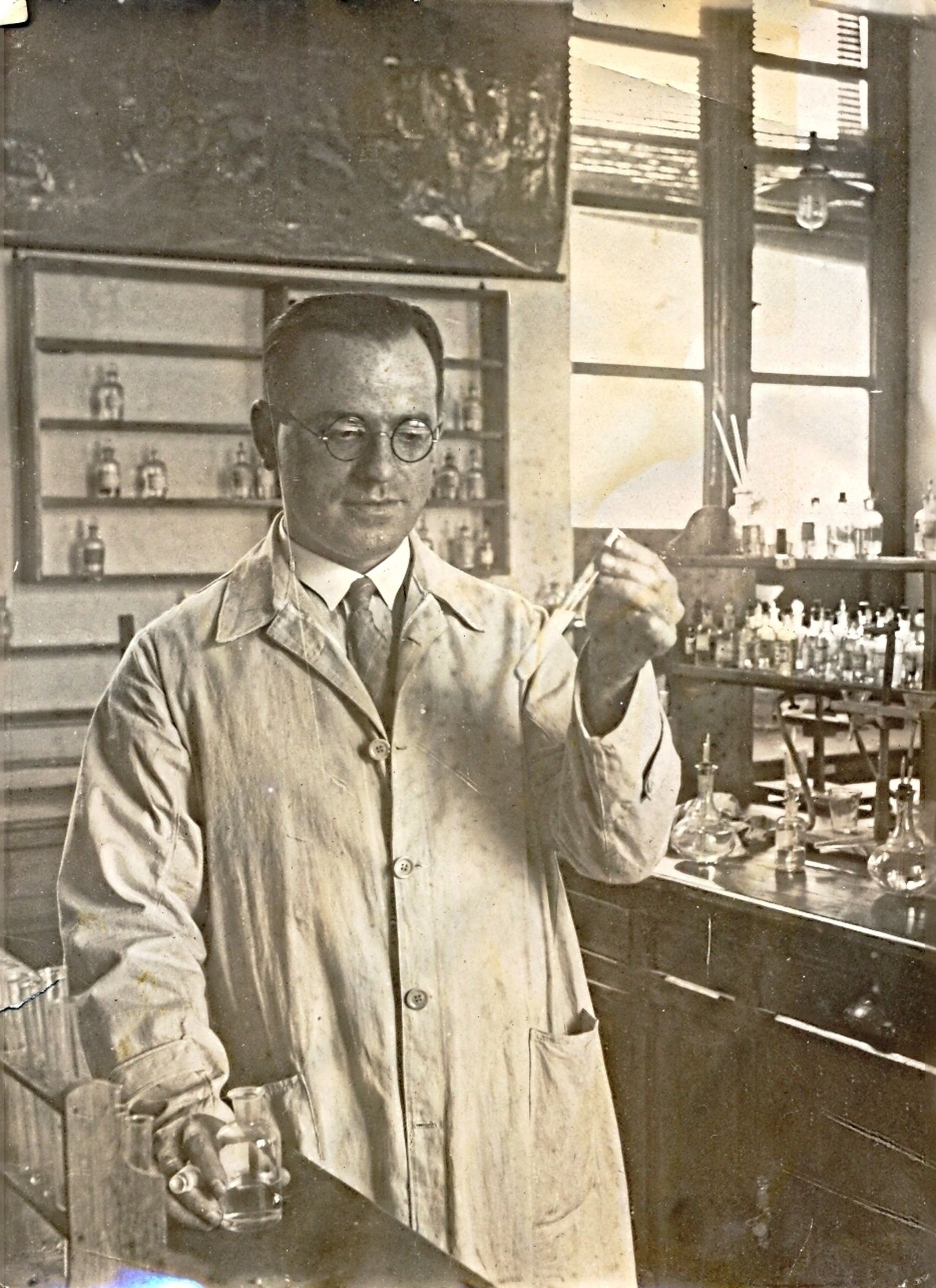 Jesús Yoldi, en el laboratorio.