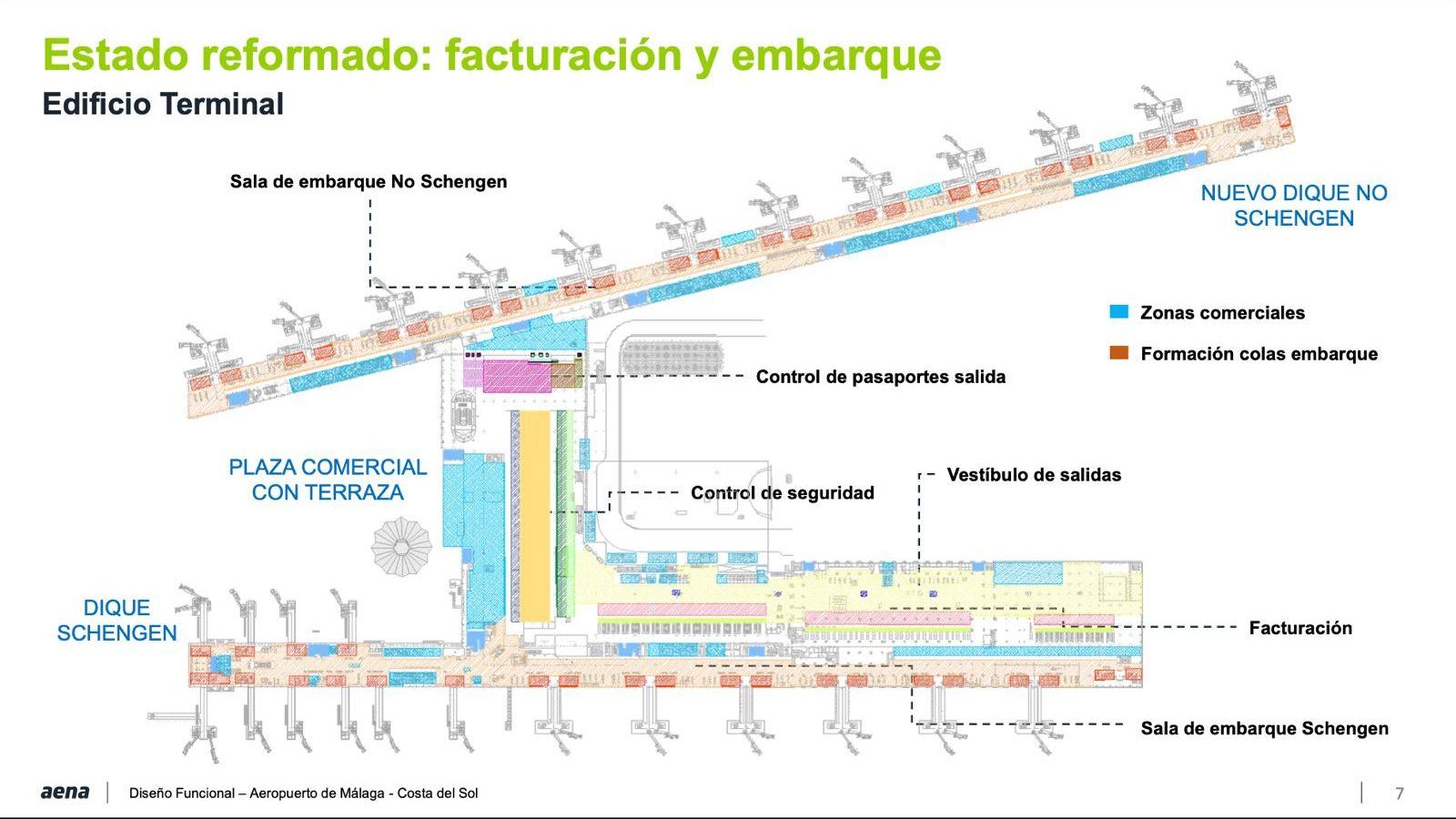 Aeropuerto de Málaga tras la reforma. Aeropuerto de Málaga tras la reforma.