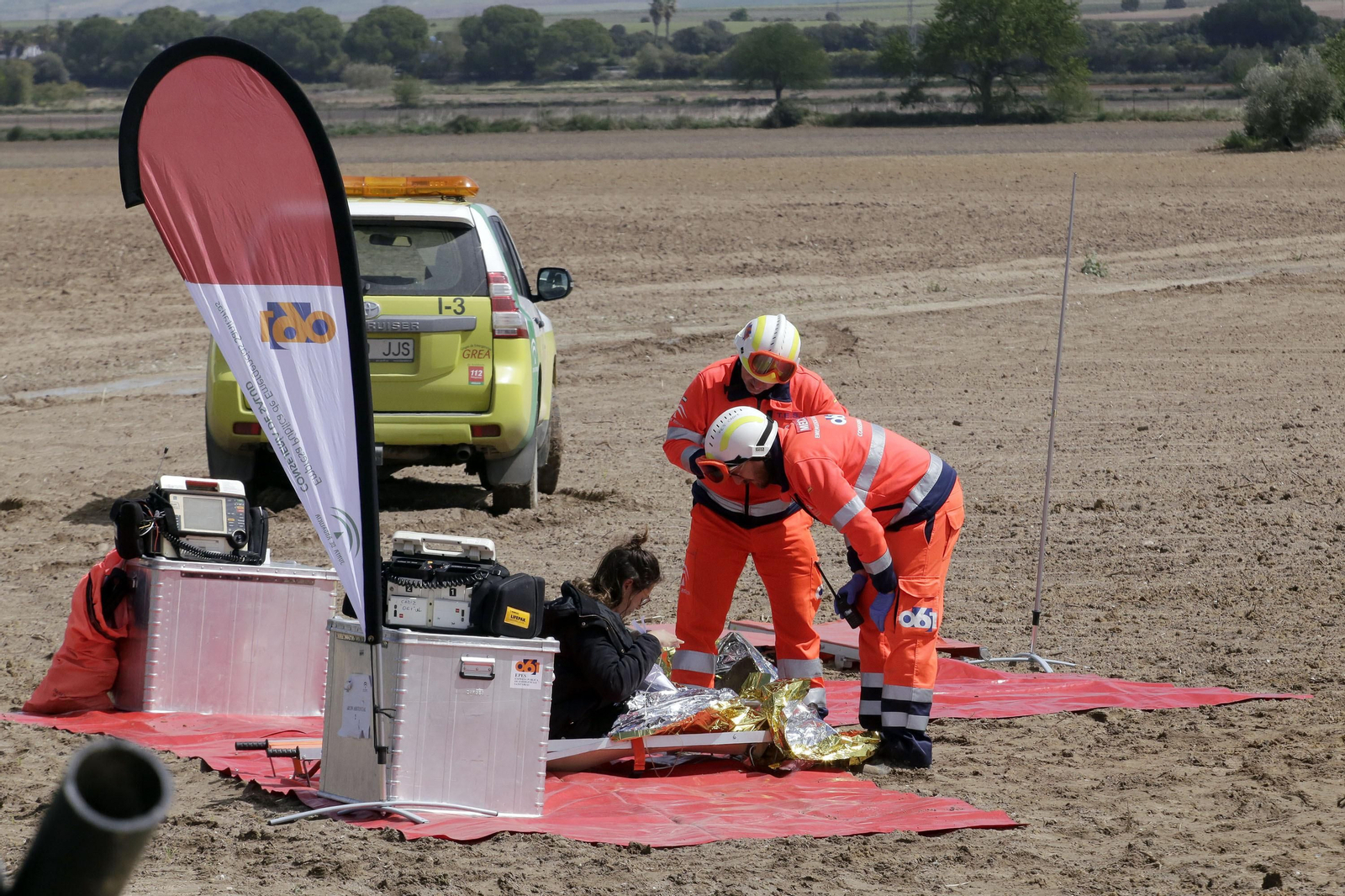Simulacro de accidente aéreo en el aeropuerto de Jerez