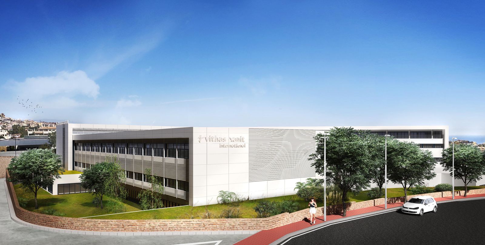 Infografía de cómo quedará el Hospital Xanit Benalmádena tras la ampliación.