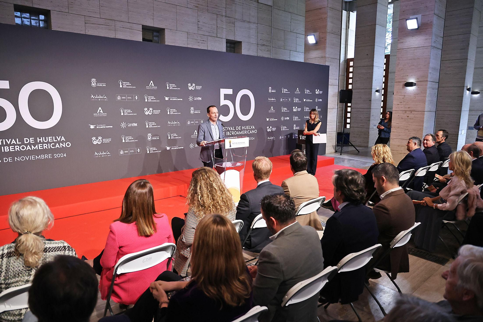 Imágenes de la presentación oficial de la 50 edición del festival de Cine Iberomaericano de Huelva