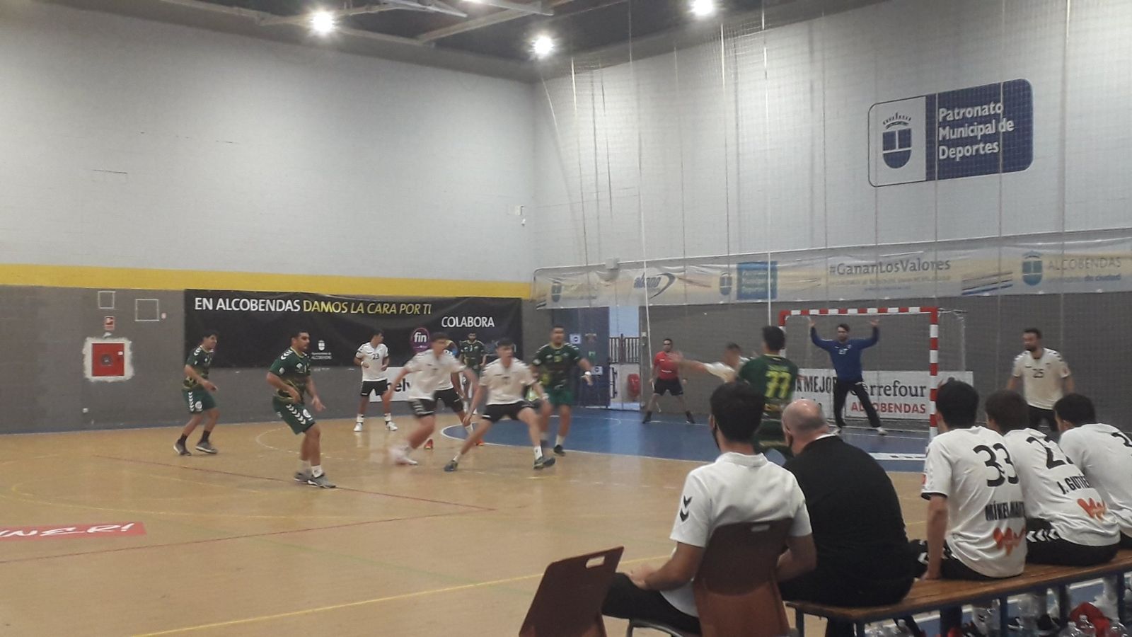 Lance del partido entre el Alcobendas y el Iberoquinoa Antequera.