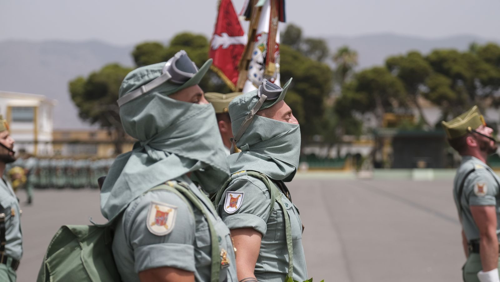 Visita de la Ministra de Defensa Margarita Robles a La Legión Española, en Viator