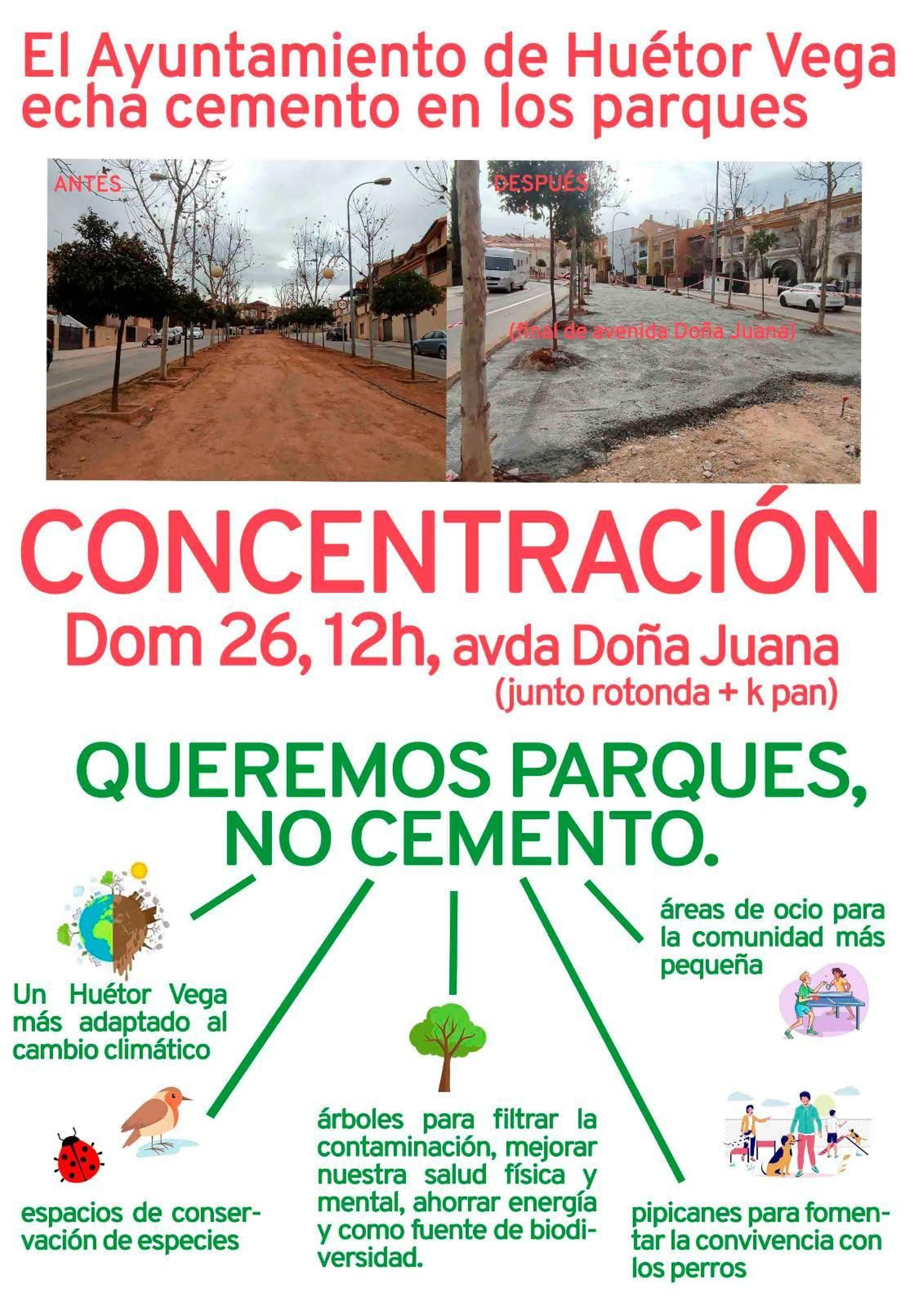 Cartel informativo de la protesta vecinal Cartel informativo de la protesta vecinal