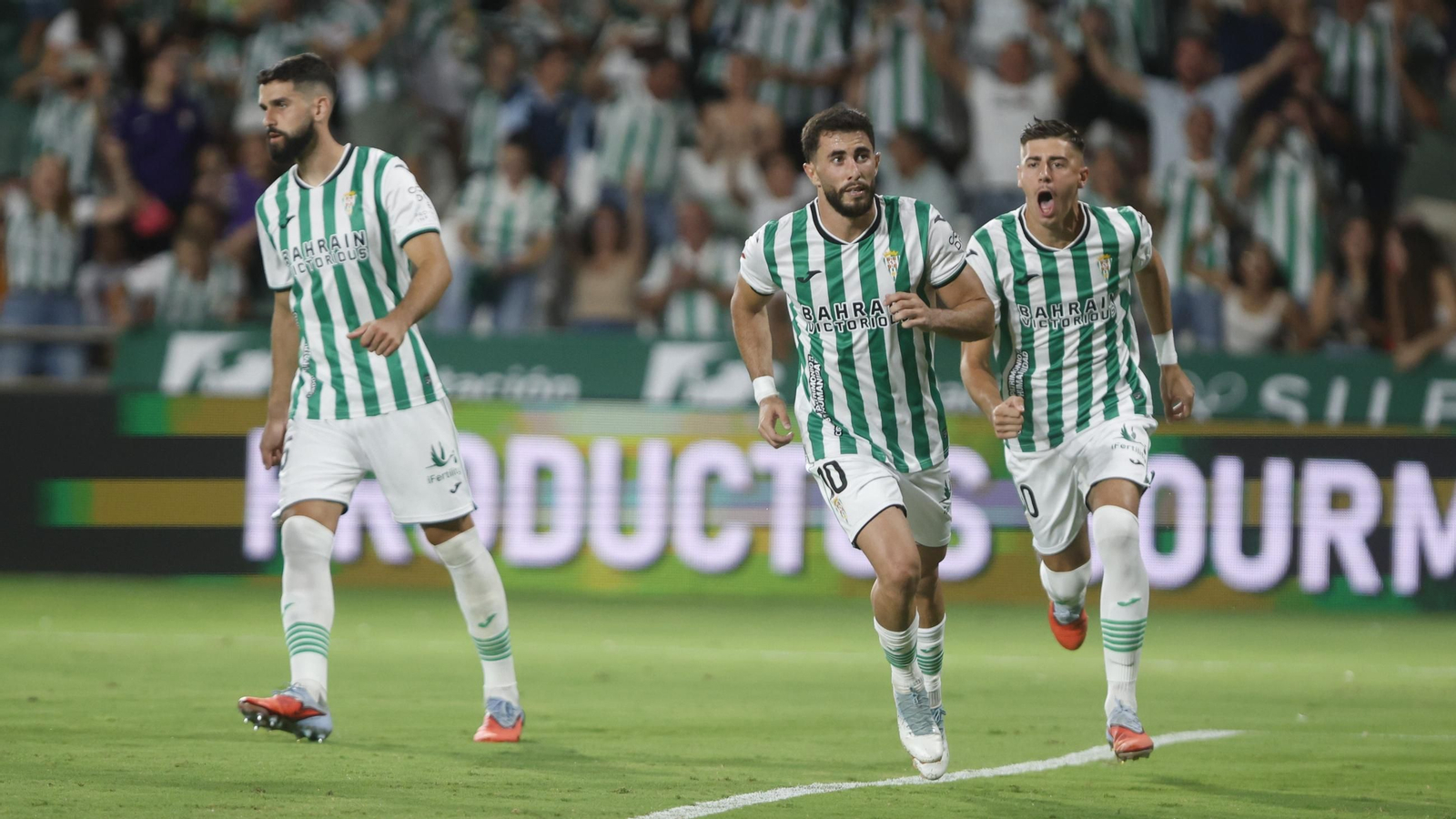 Jacobo celebra su gol en El Arcángel ante el Castellón.