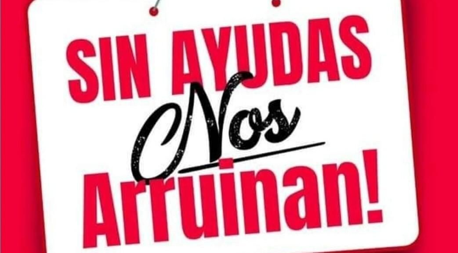 La protesta está convocada bajo el lema ‘¡Sin ayudas nos arruinan!’.
