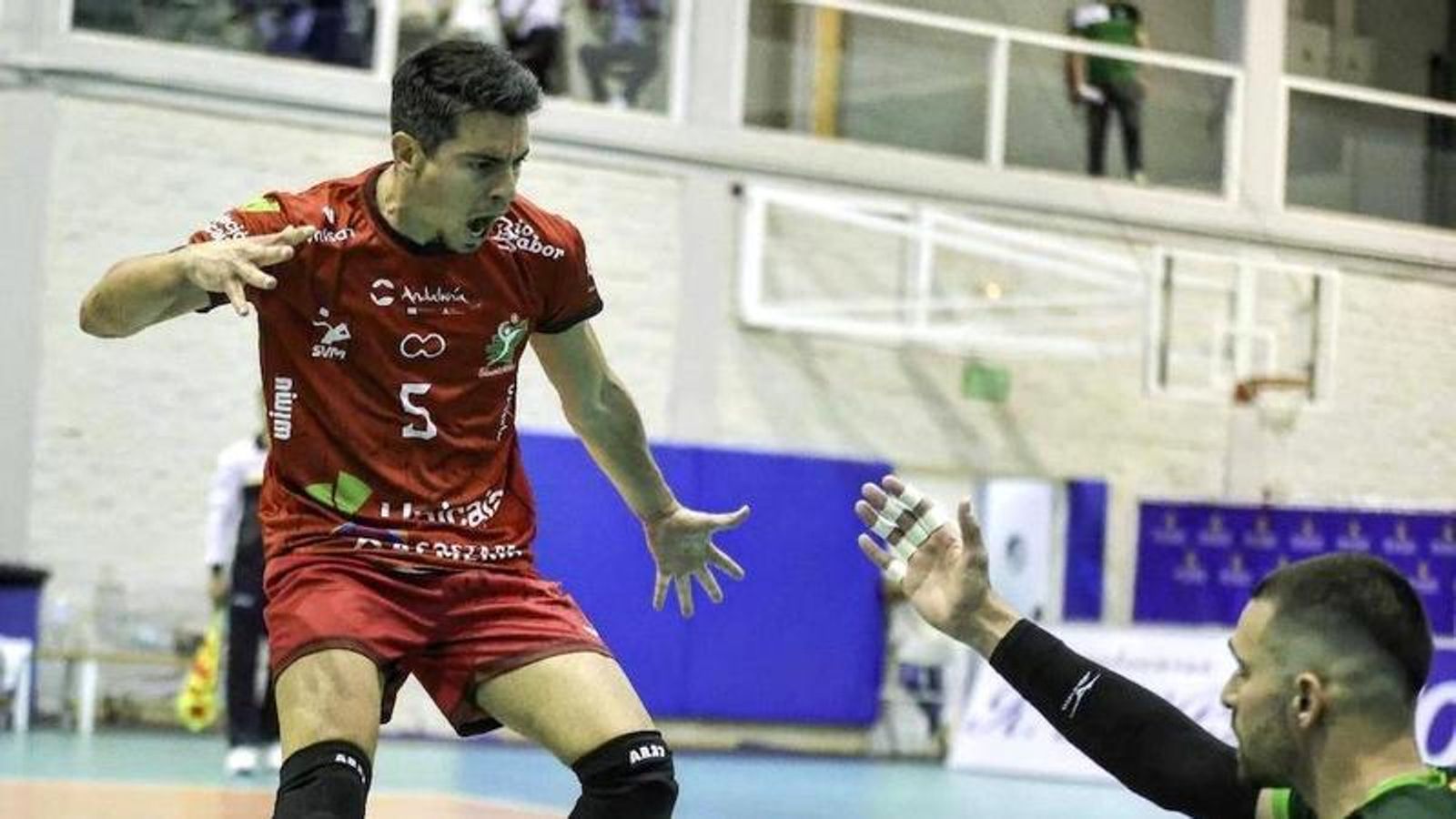 Paquillo Fernández celebrando en un encuentro de la pasada campaña.