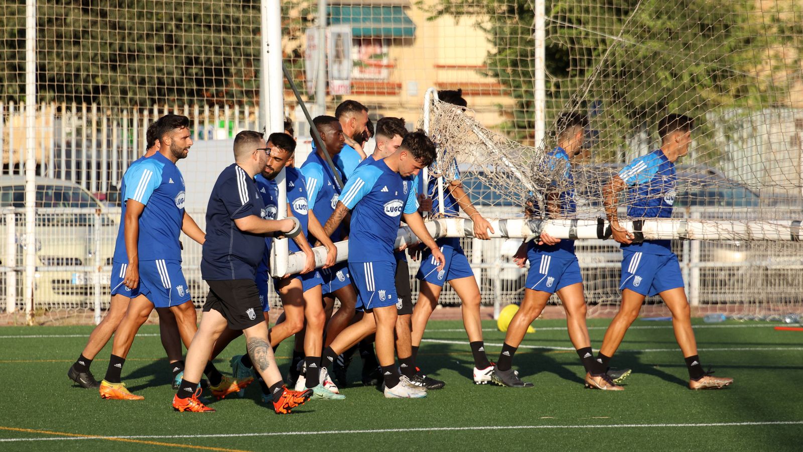 Primer entrenamiento del Xerez CD en el campo de La Granja