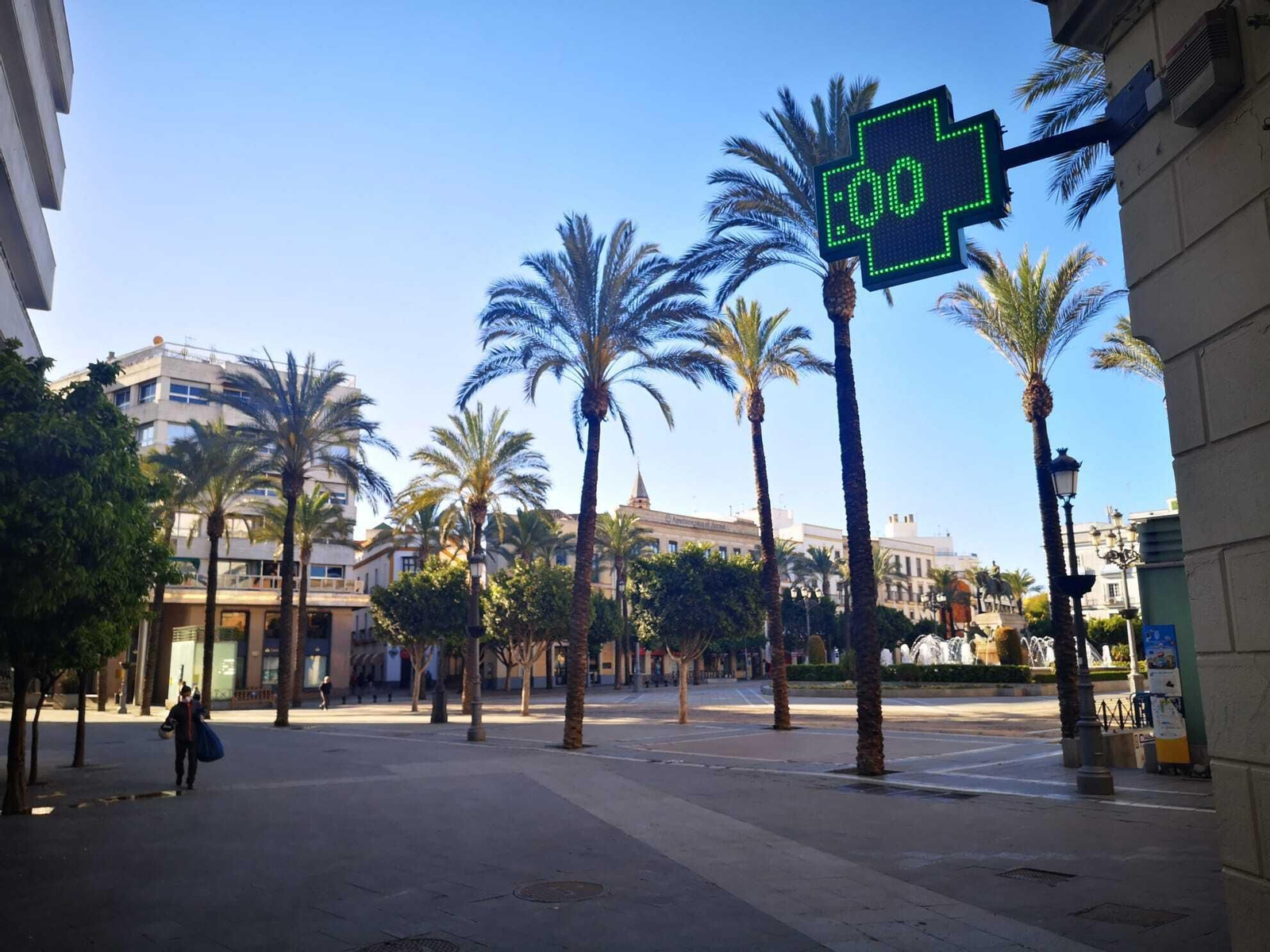 La plaza del Arenal, donde se da la mayor concentración de terrazas de la ciudad.